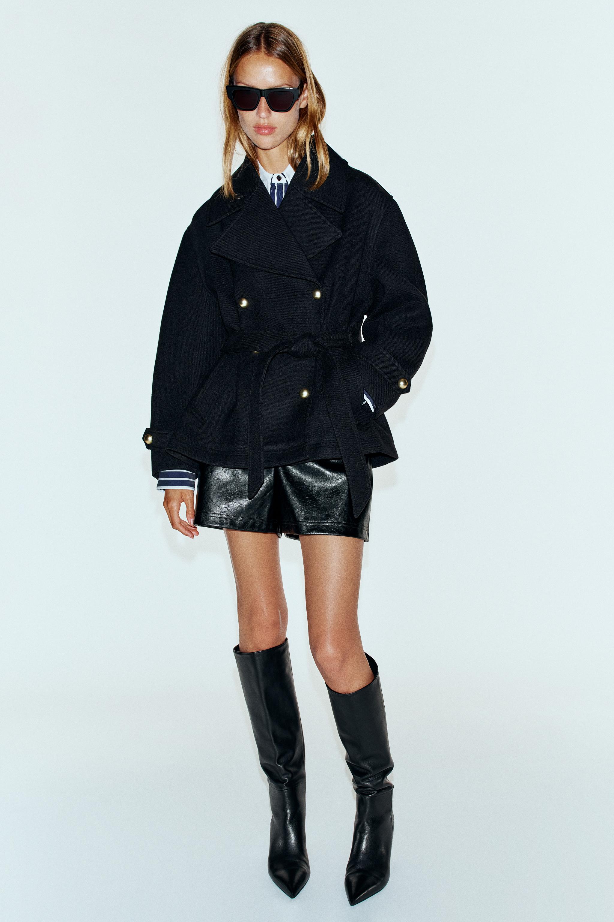 DOUBLE-BREASTED BELTED COAT — ZARA