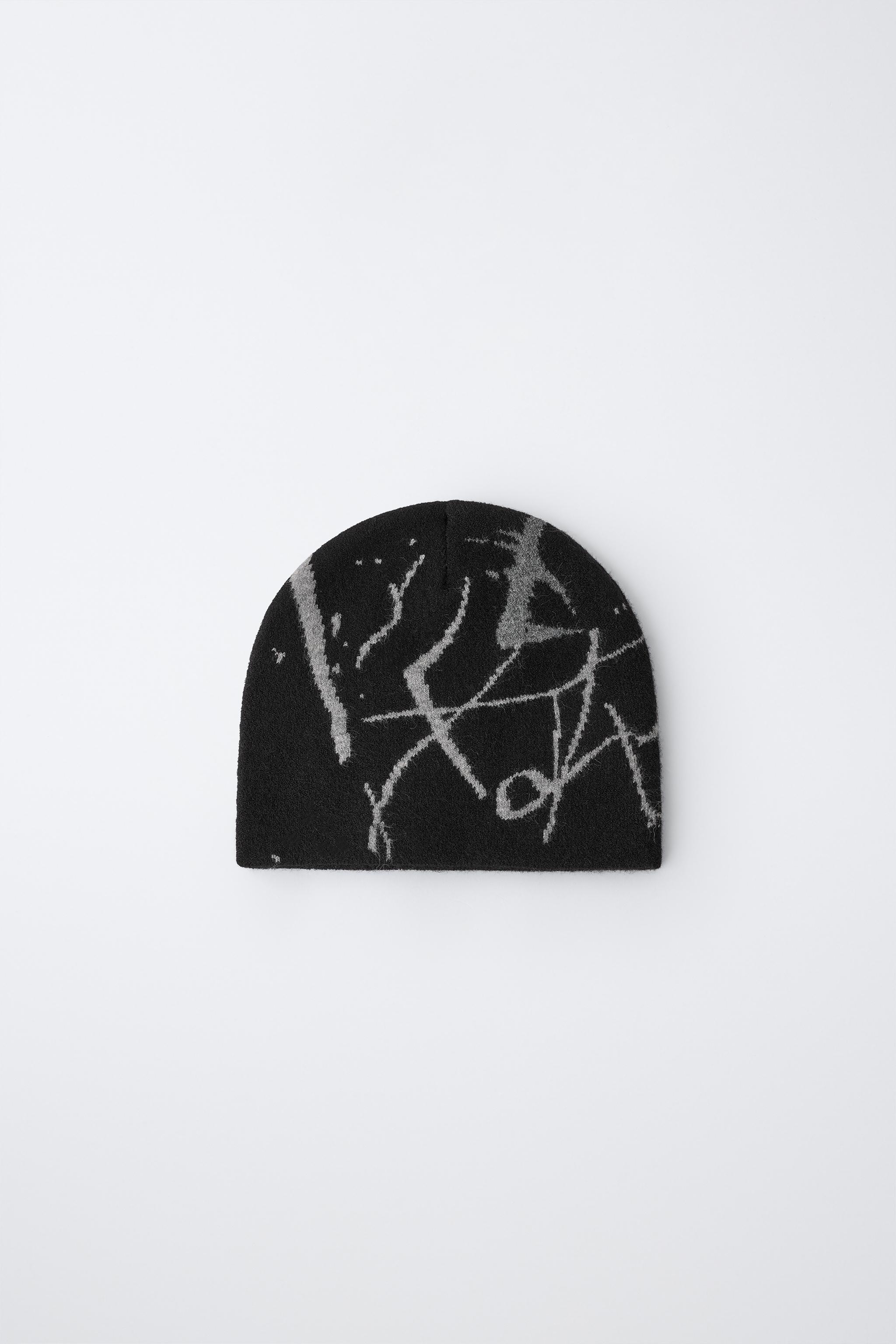 ТРИКОТАЖНАЯ ШАПКА GRAFFITI — ZARA