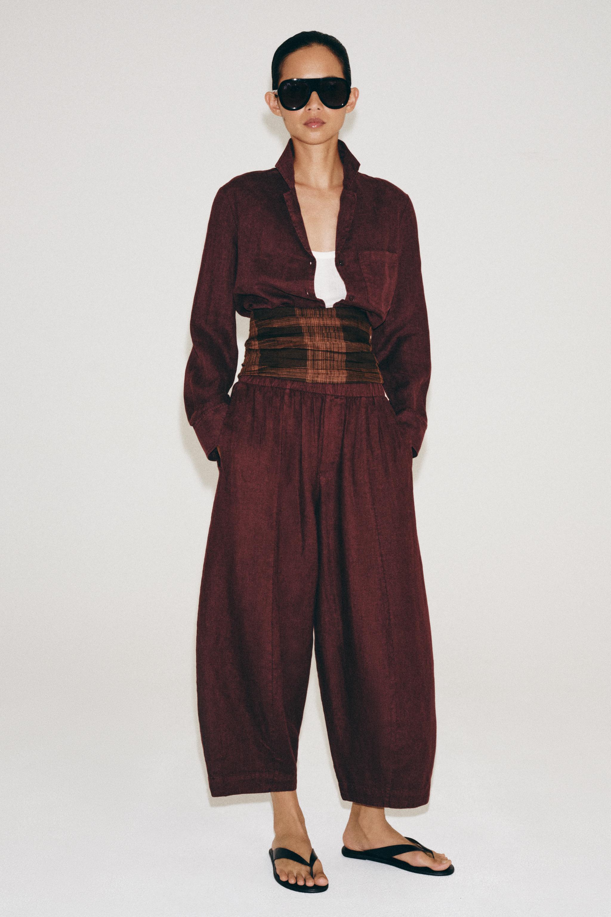 РУБАШКА ИЗ 100% ЛЬНА С КАРМАНОМ — ZW COLLECTION — ZARA