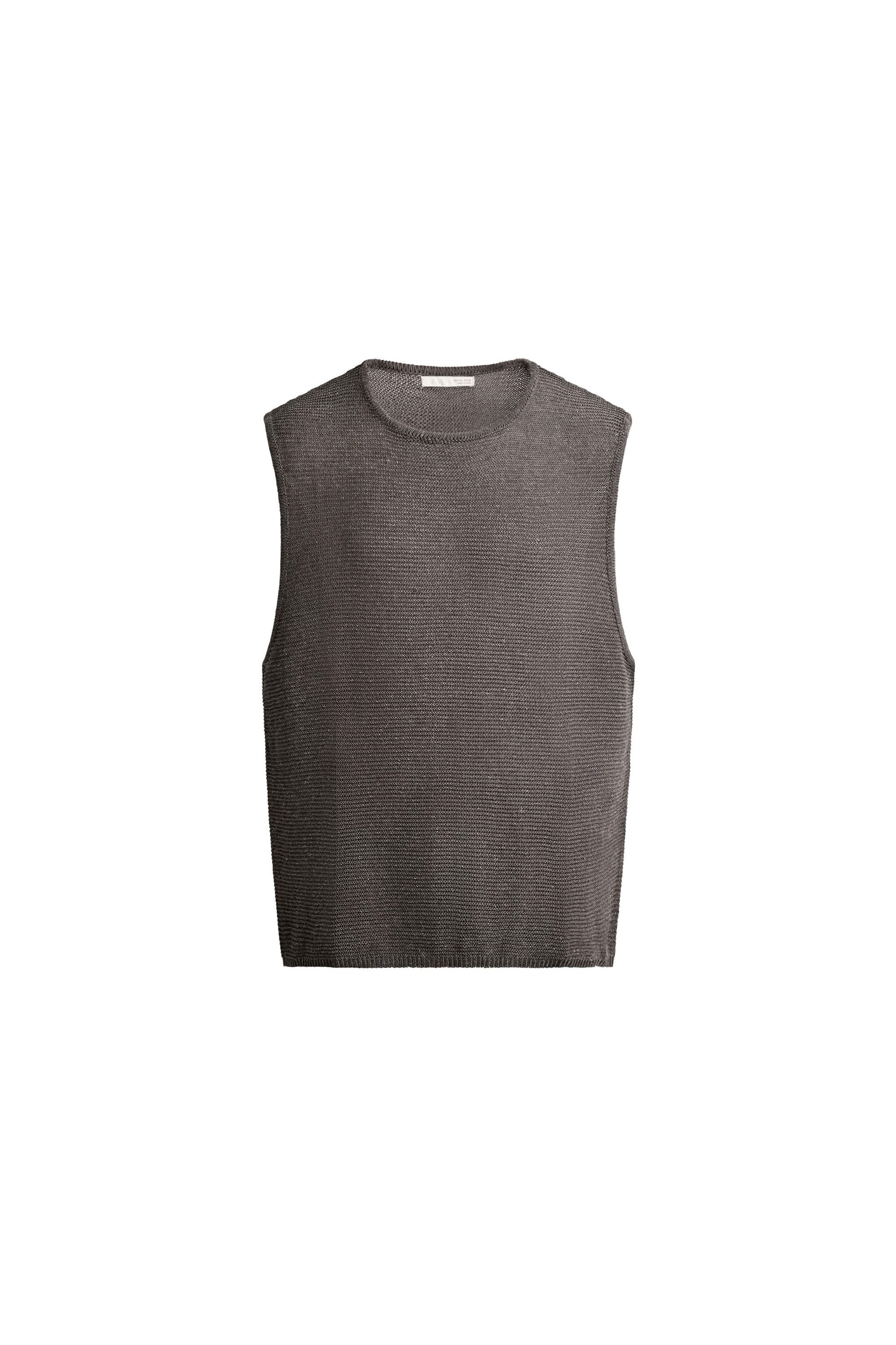 Майка свободного кроя из трикотажа — ZARA