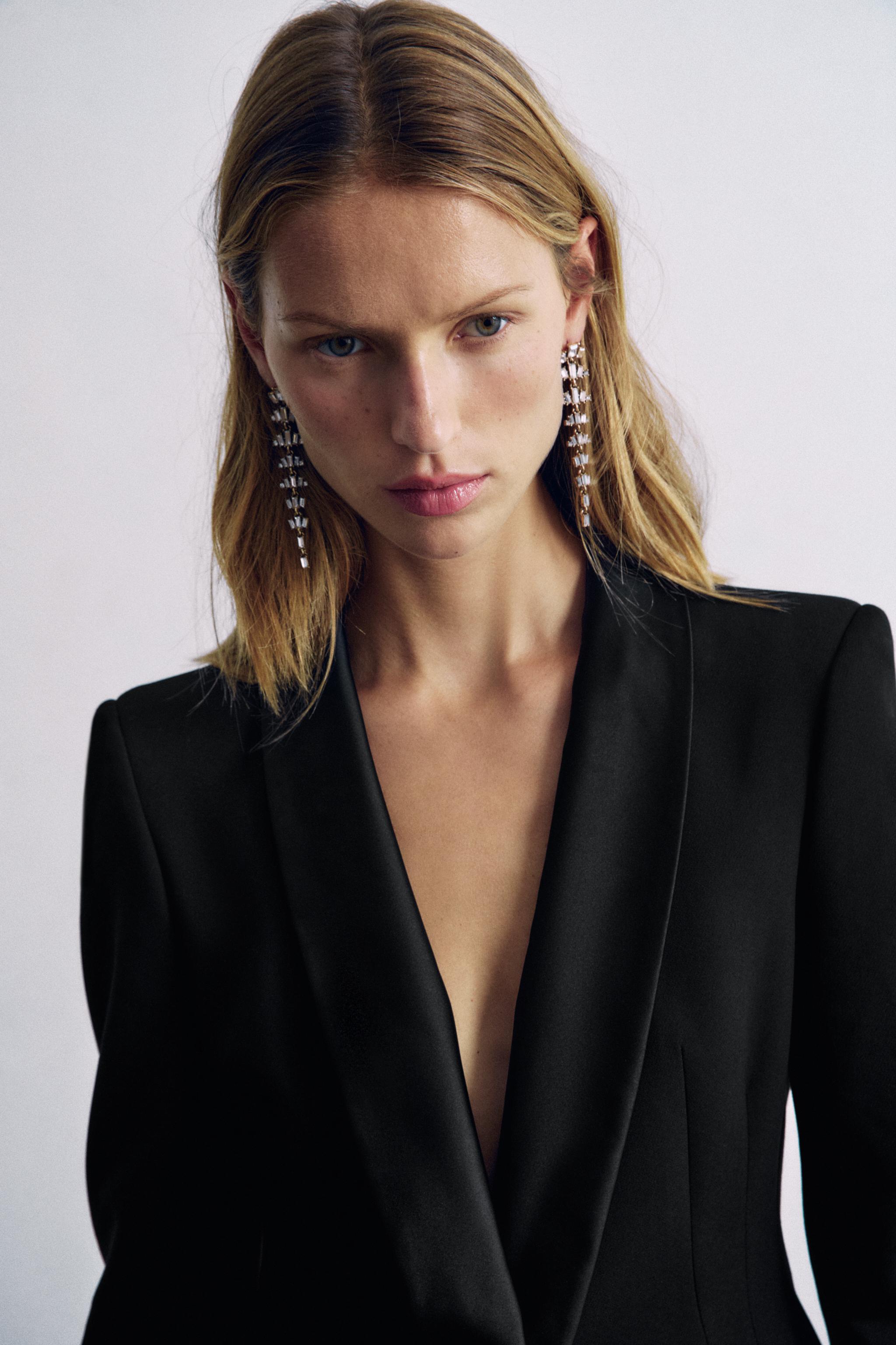 МЕТАЛЛИЧЕСКИЕ СЕРЬГИ СО СТРАЗАМИ — ZARA