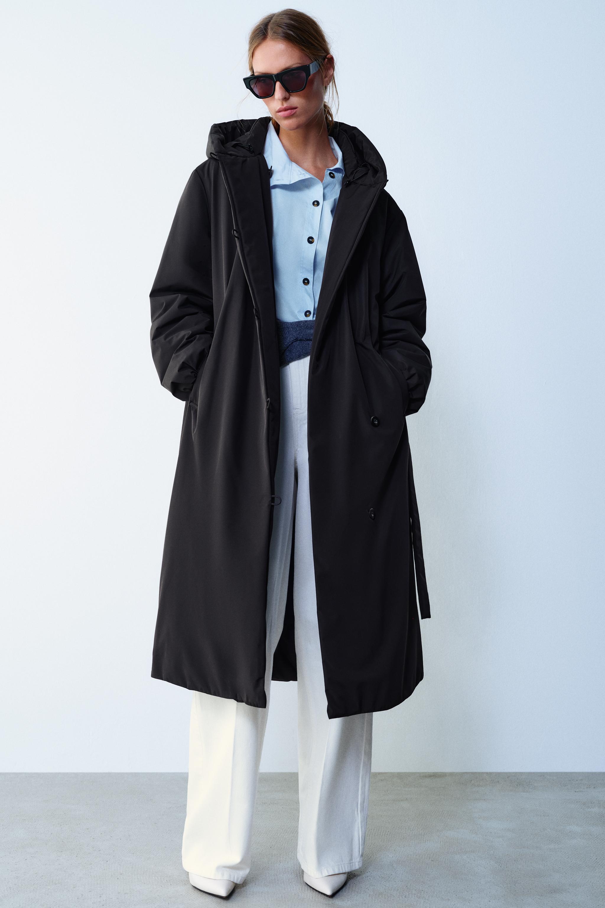 СТЕГАНЫЙ АНОРАК С ПОЯСОМ WATER REPELLENT WINDPROOF — ZARA