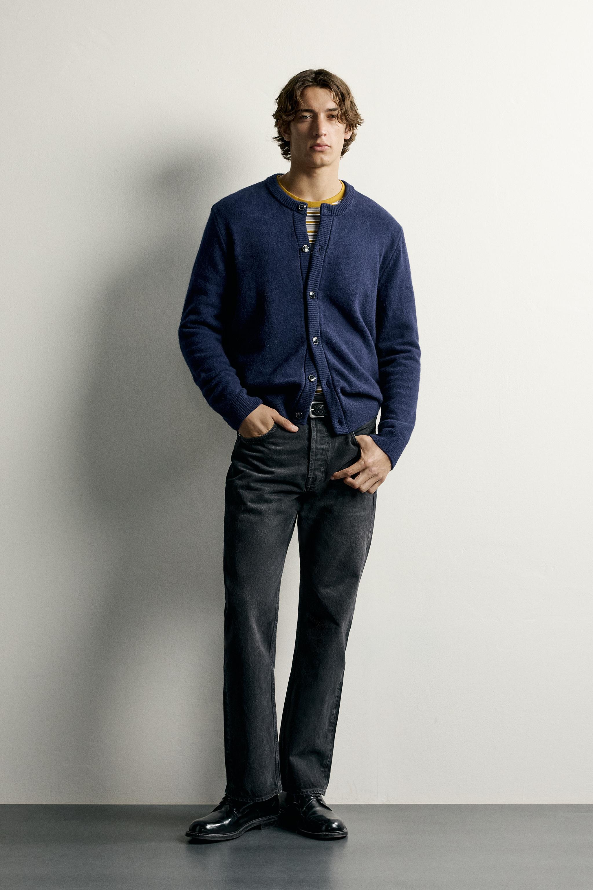 КАРДИГАН КЛАССИЧЕСКОГО КРОЯ ИЗ СМЕСОВОЙ ШЕРСТИ — ZARA