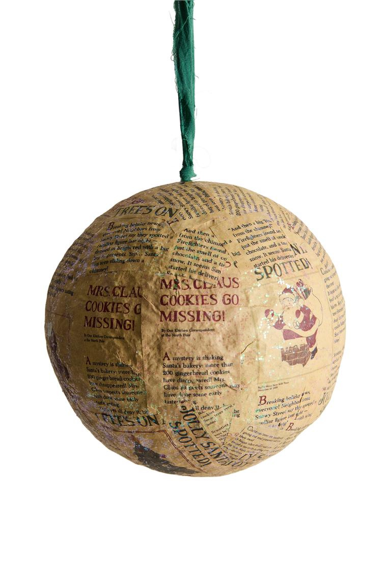 NEWSPAPER PAPER CHRISTMAS TREE DECORATION