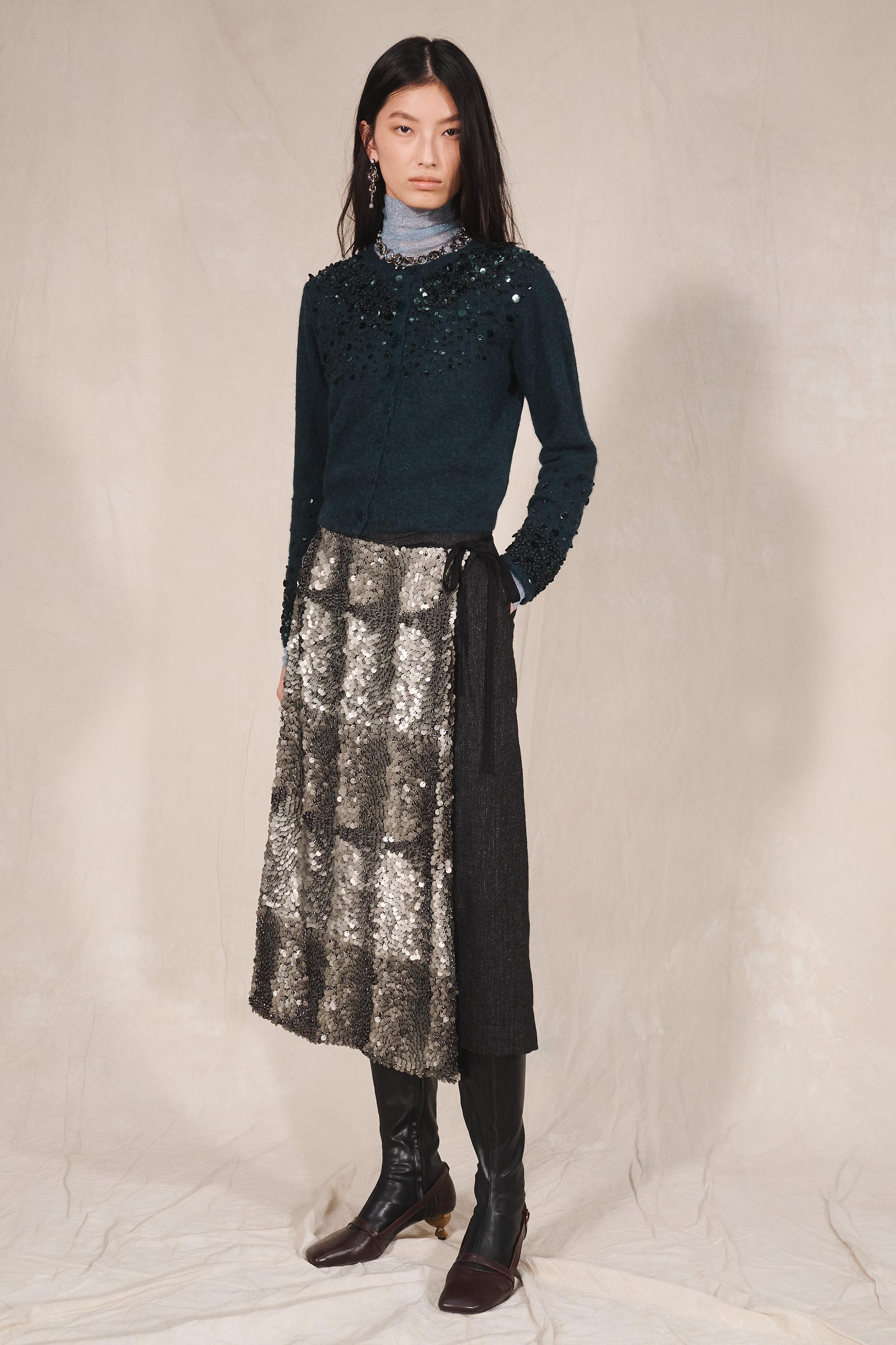 LIMITED EDITION SEQUIN ALPACA WOOL BLEND CARDIGAN — ZARA