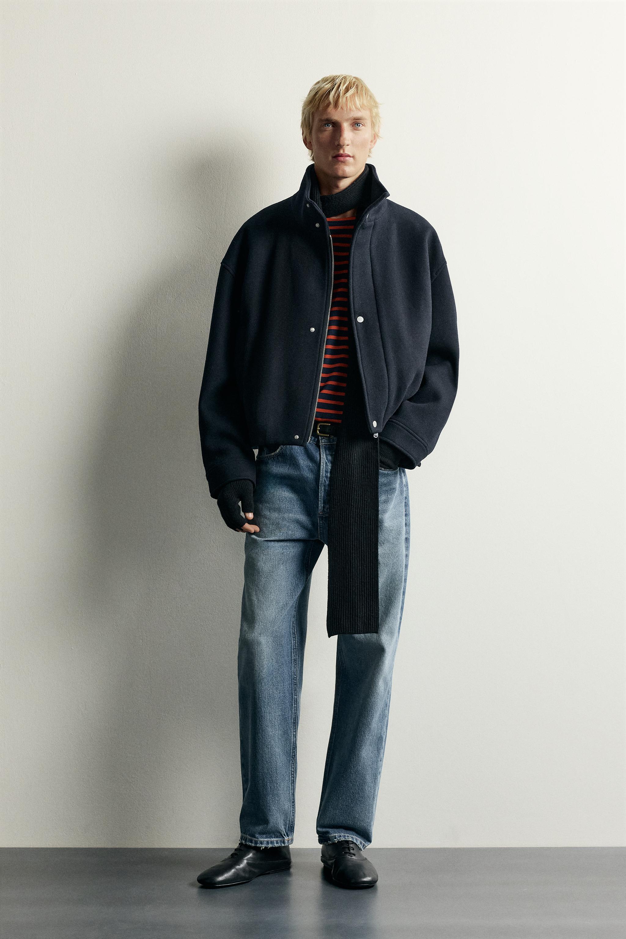 УКОРОЧЕННАЯ КУРТКА ИЗ ШЕРСТЯНОГО СУКНА — ZARA