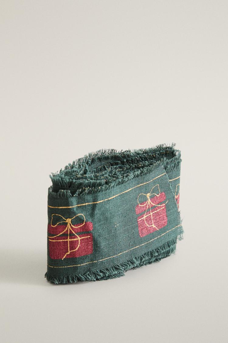 CHRISTMAS BOW FABRIC GIFT RIBBON