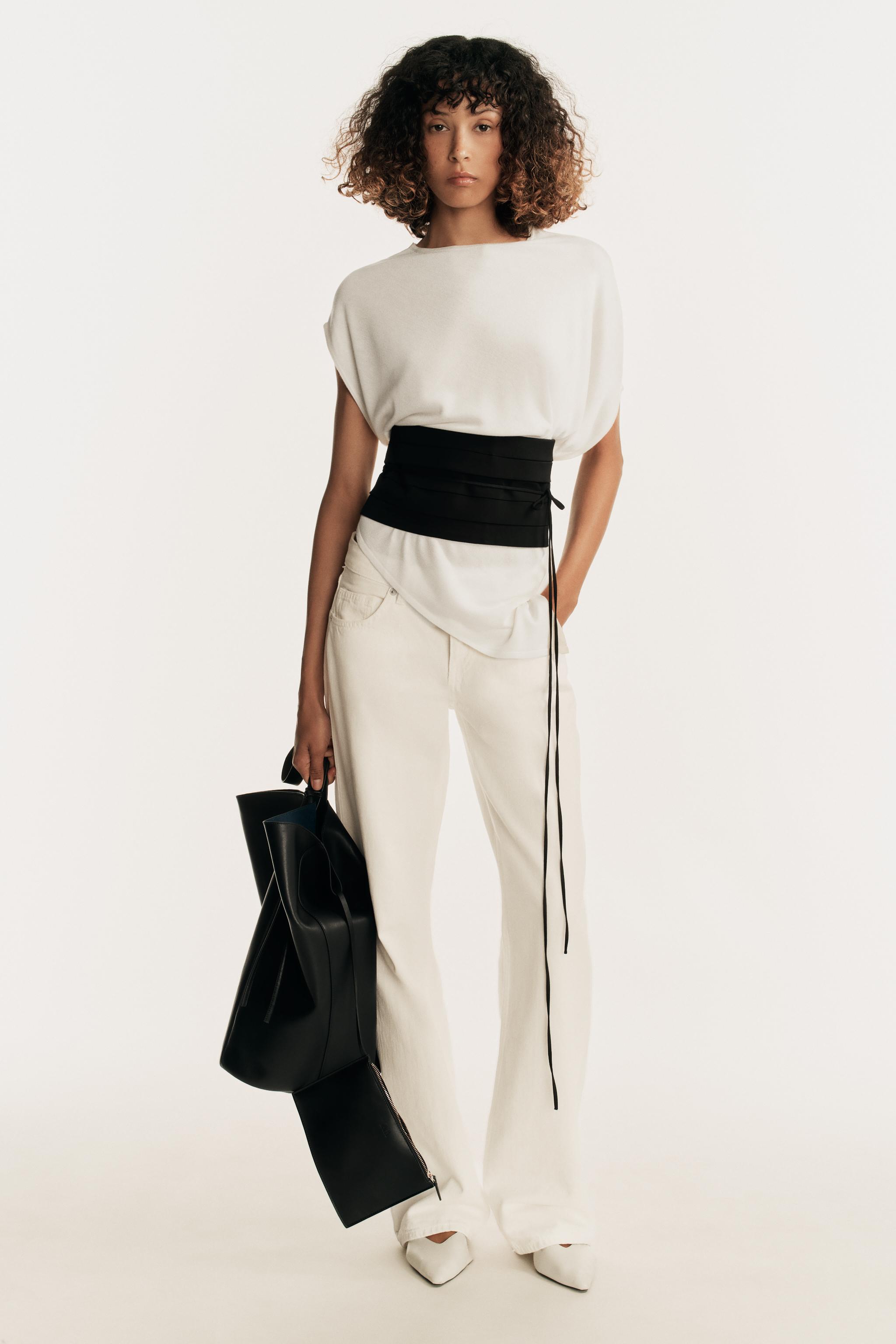 Асимметричный топ из трикотажа — ZARA