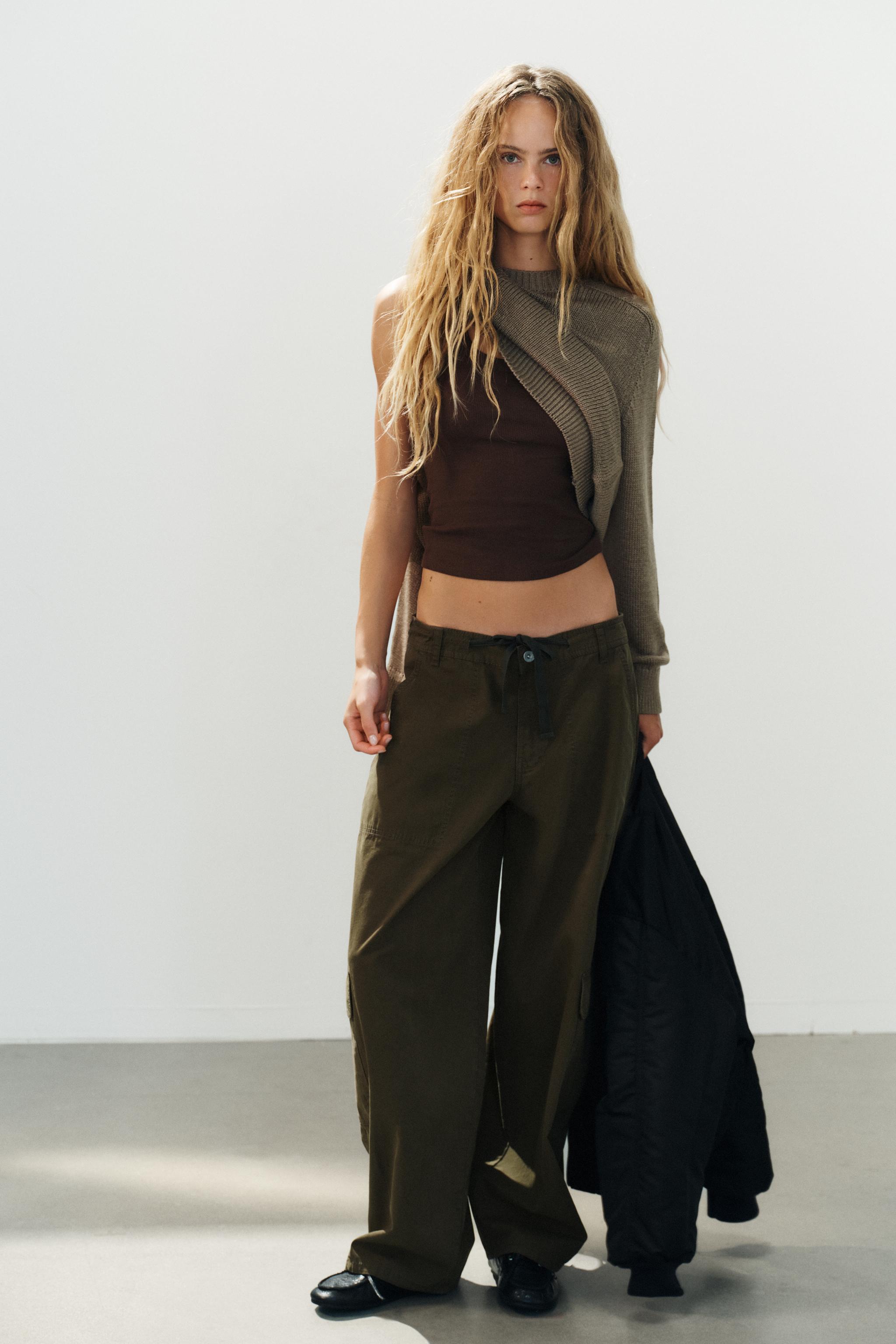 Брюки карго оверсайз — ZARA