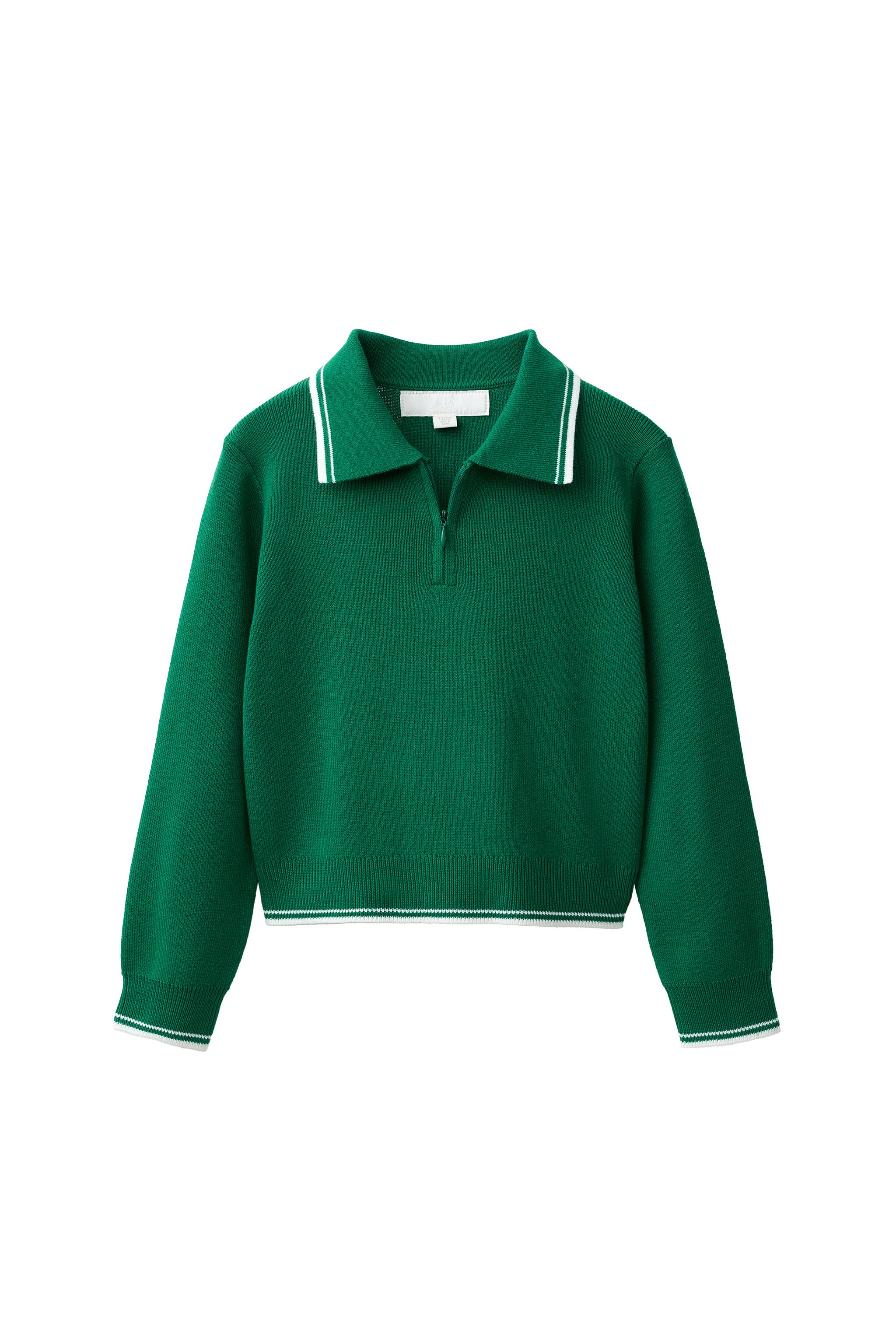Вязаный джемпер на молнии — ZARA