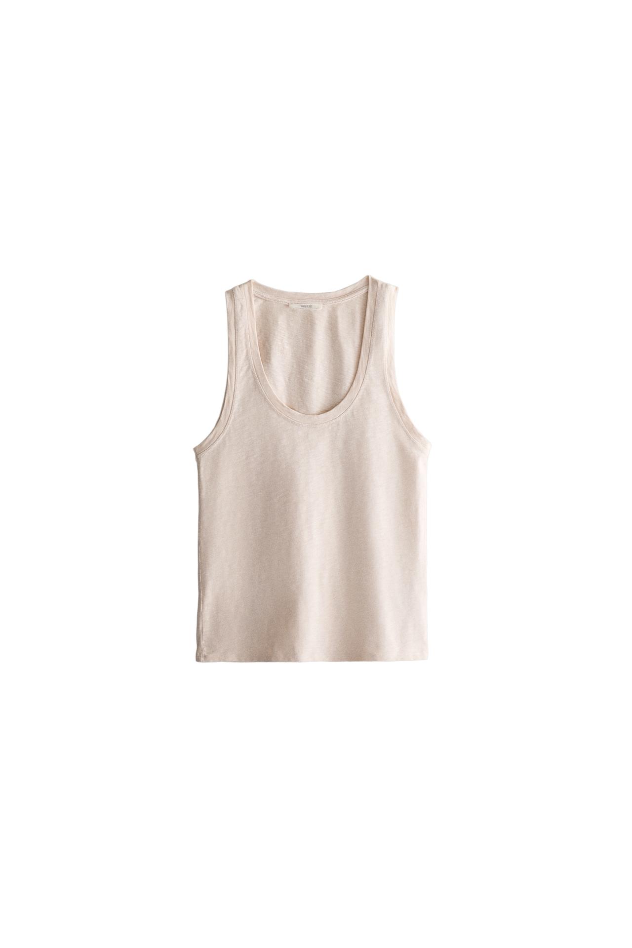 ТОП ИЗ ХЛОПКА С ШИРОКИМИ БРЕТЕЛЯМИ — ZARA