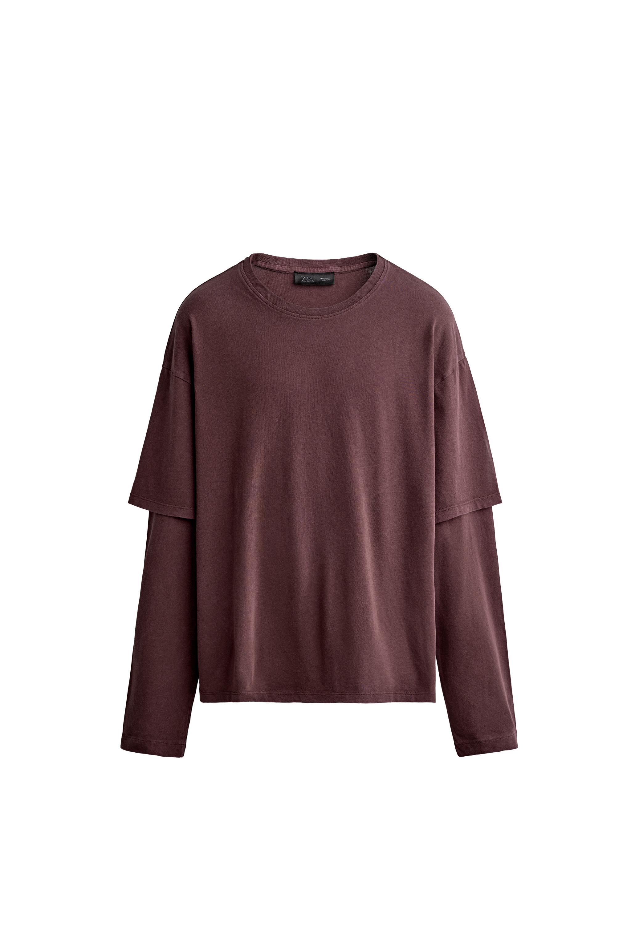 ФУТБОЛКА С ЭФФЕКТОМ МНОГОСЛОЙНОСТИ — ZARA