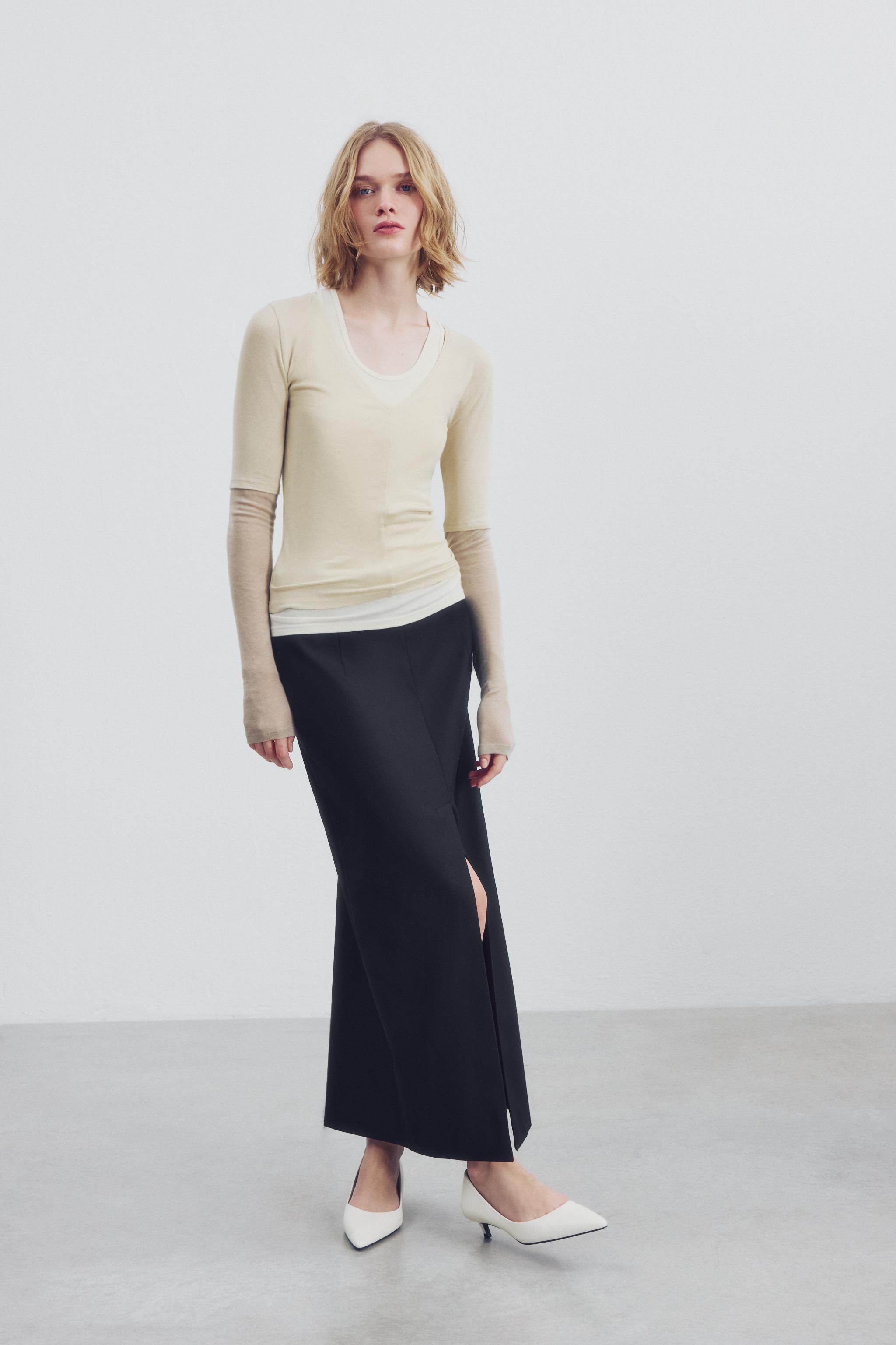 ФУТБОЛКА С ТРОЙНЫМИ ДЛИННЫМИ РУКАВАМИ — ZARA