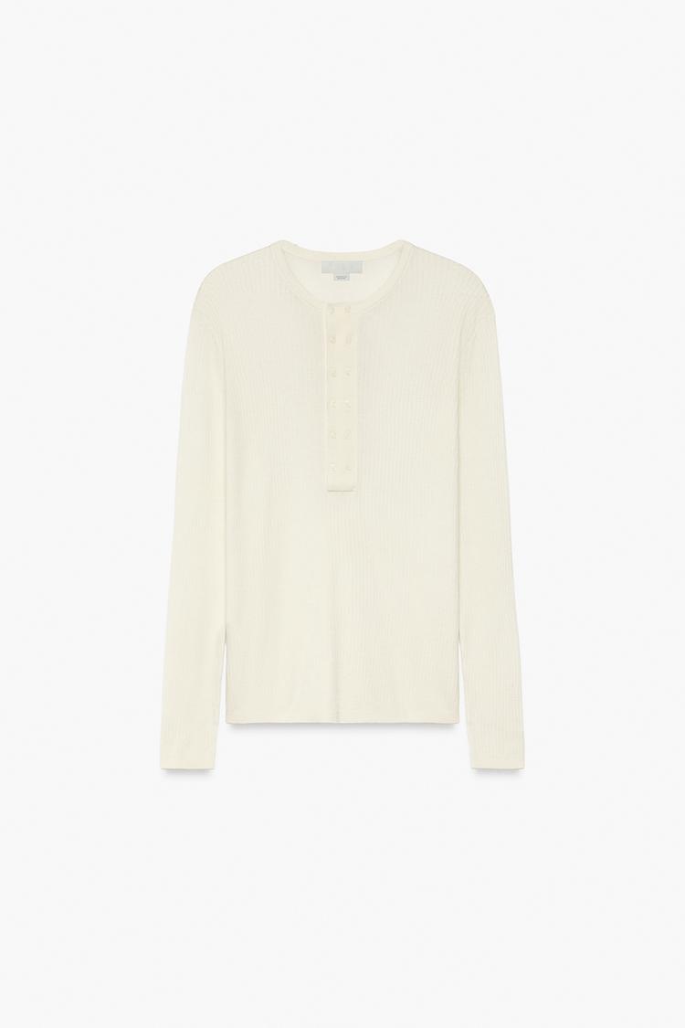 WOOL AND SILK HENLEY JUMPER