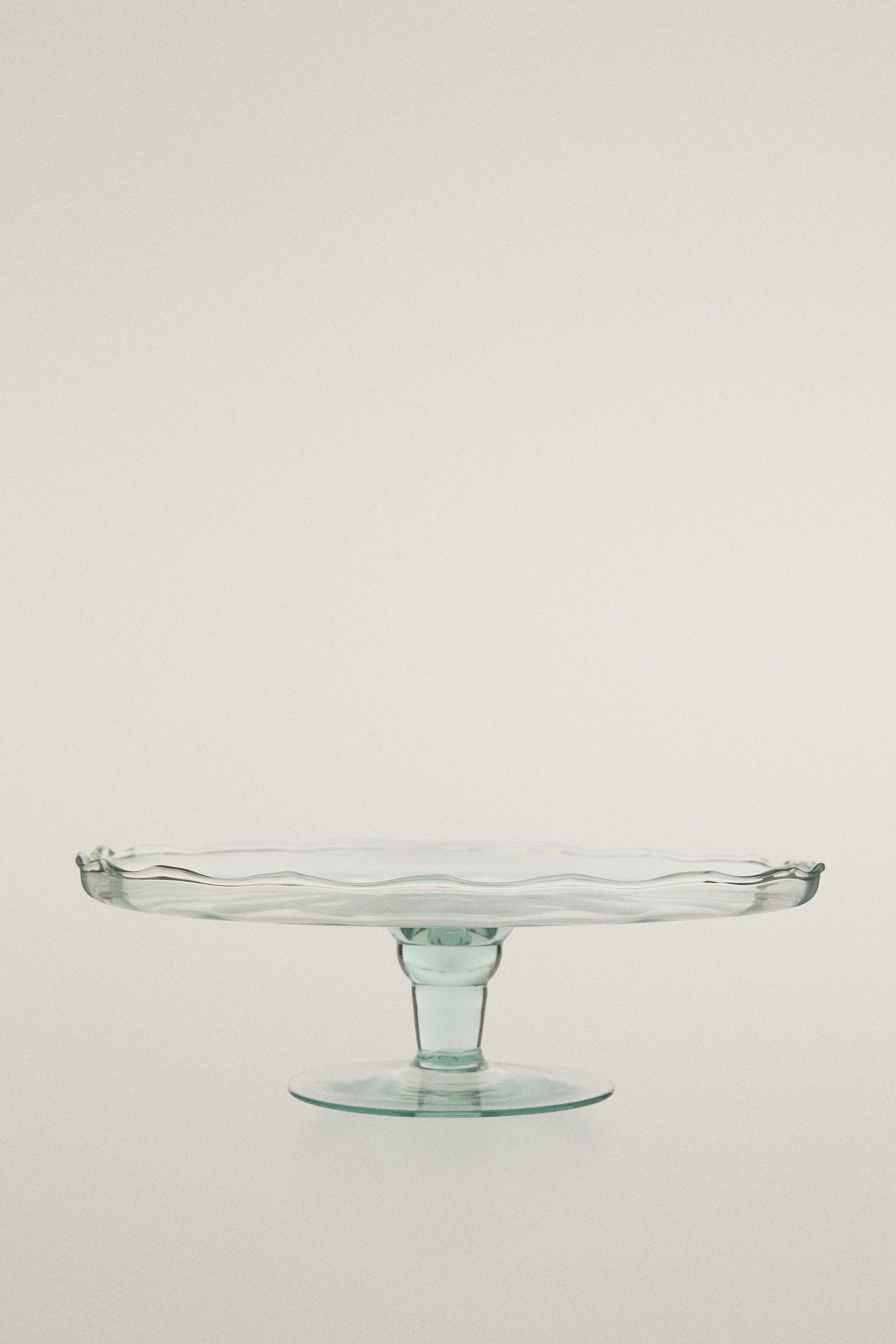 GLASS CAKE SERVING DISH — Zara Home