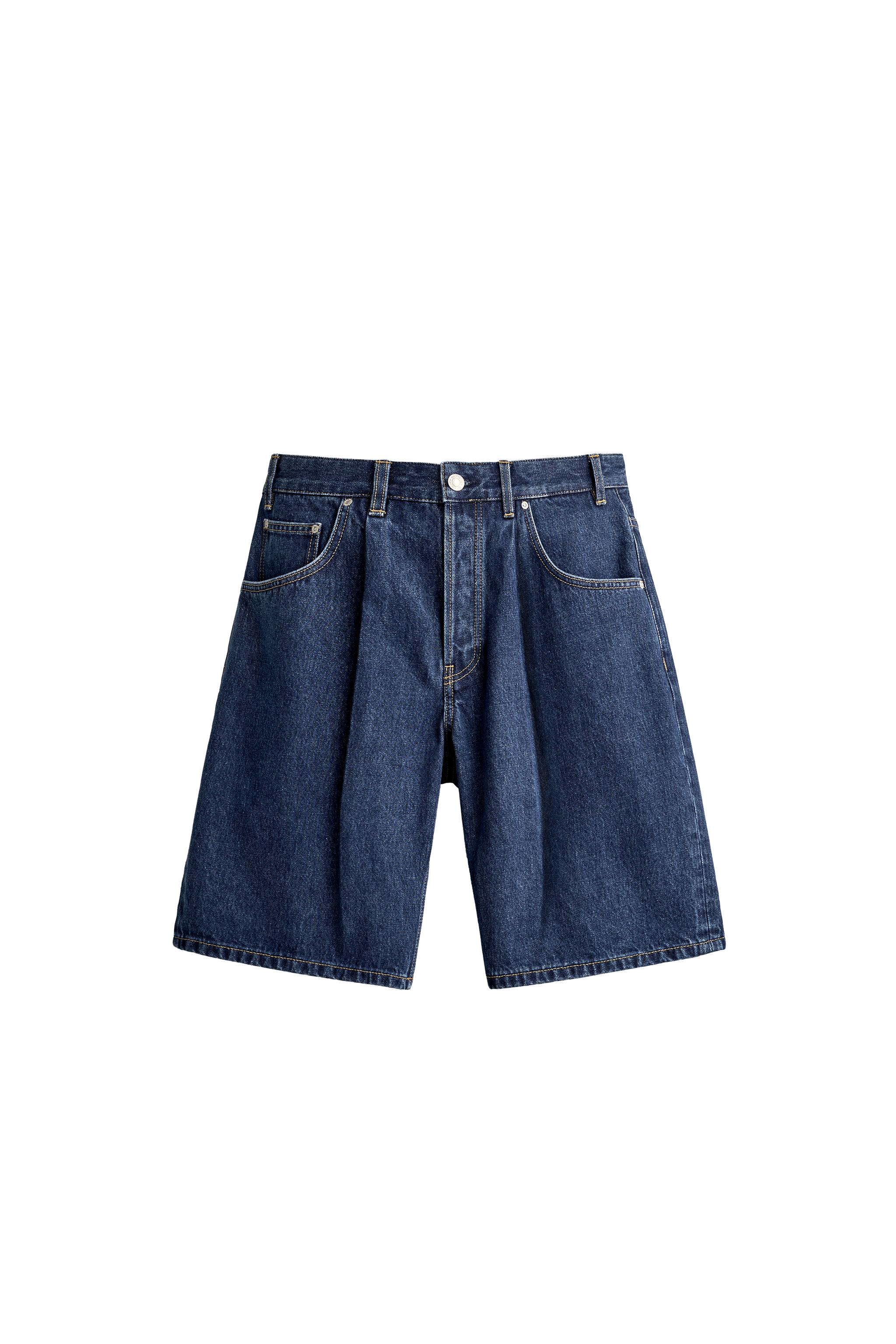 Джинсовые бермуды с защипами FRUIT OF THE LOOM™ — ZARA