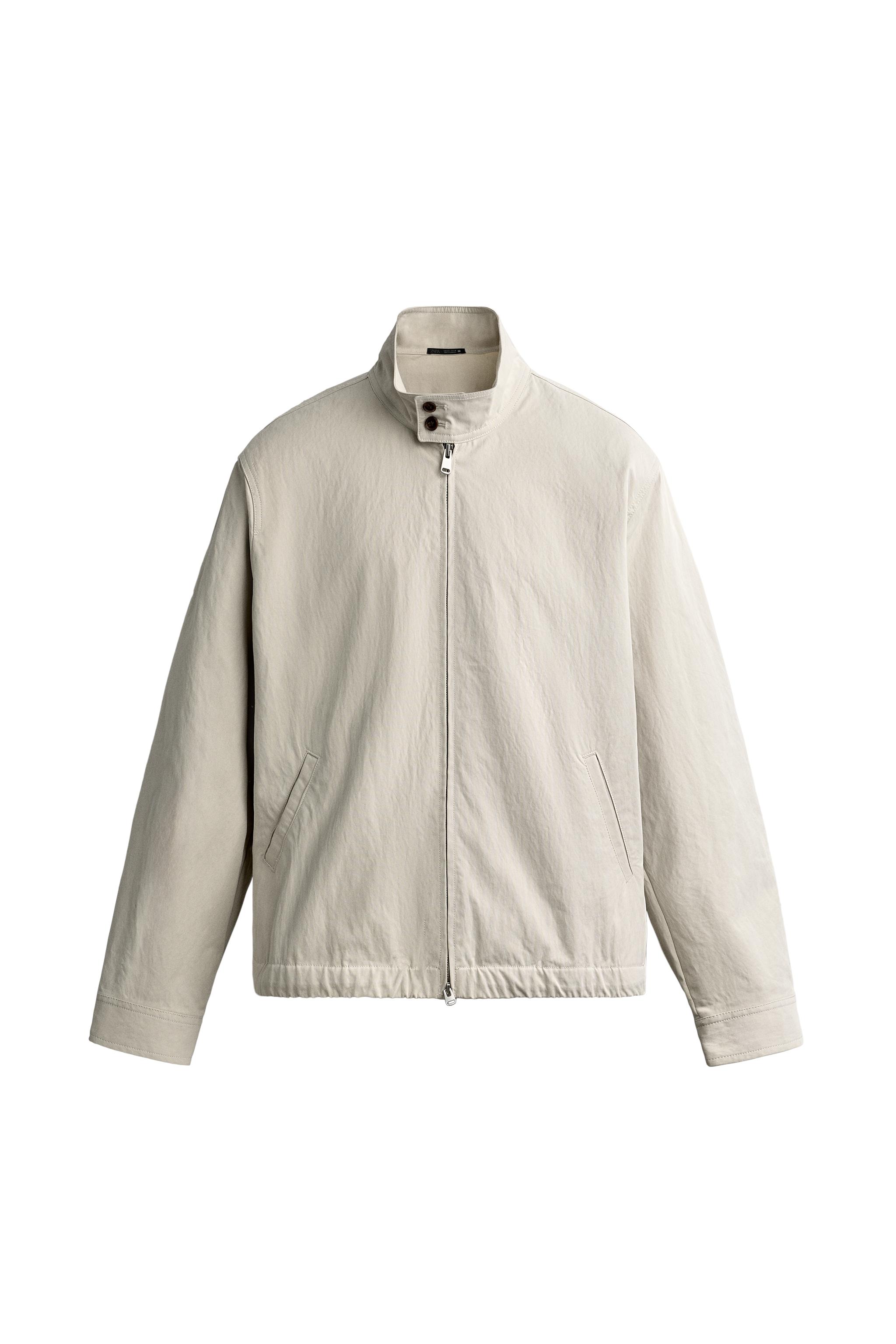 Куртка классического кроя с эффектом потёртости — ZARA