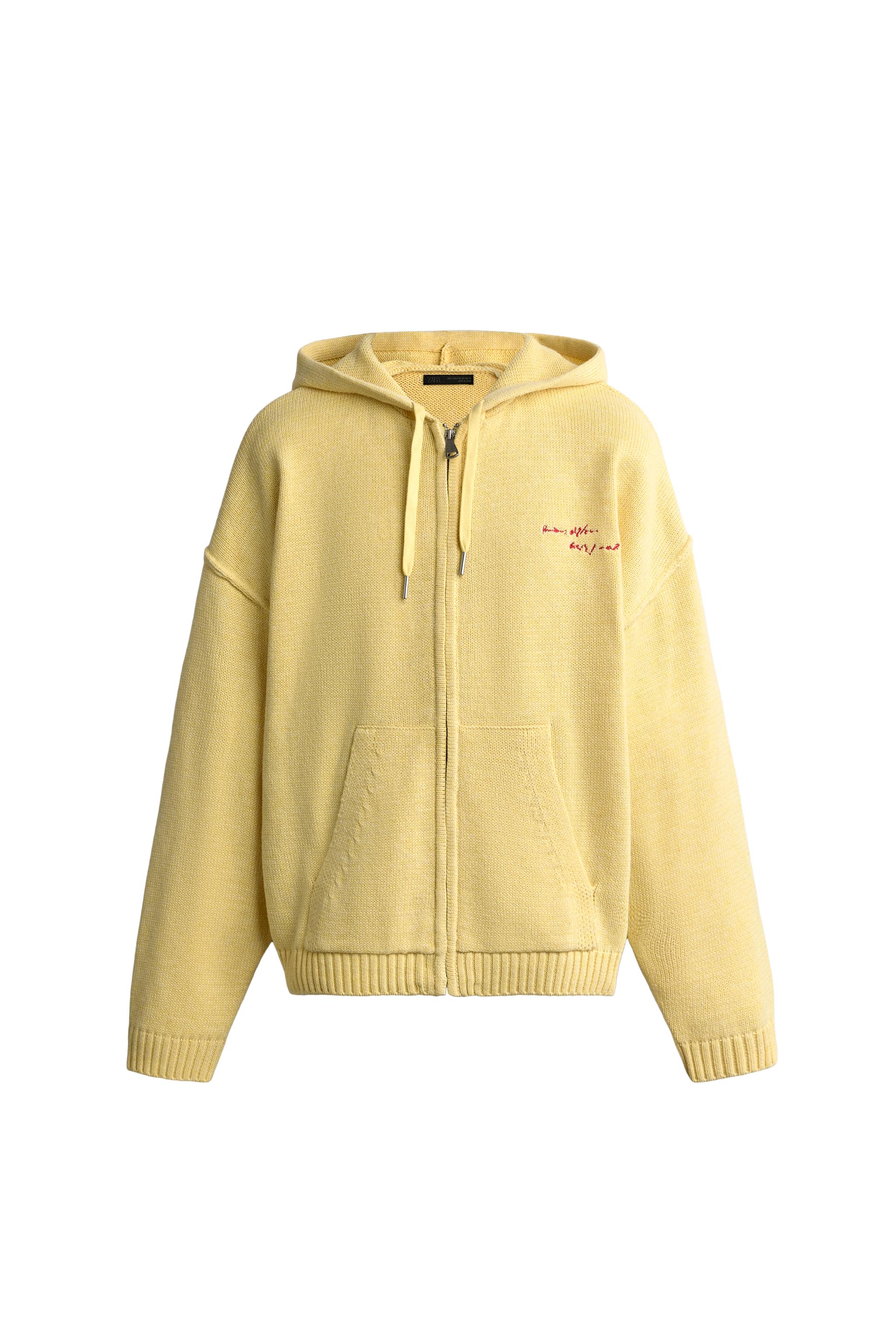 ТОЛСТОВКА ИЗ ТРИКОТАЖА RELAXED FIT С ВЫШИВКОЙ — ZARA