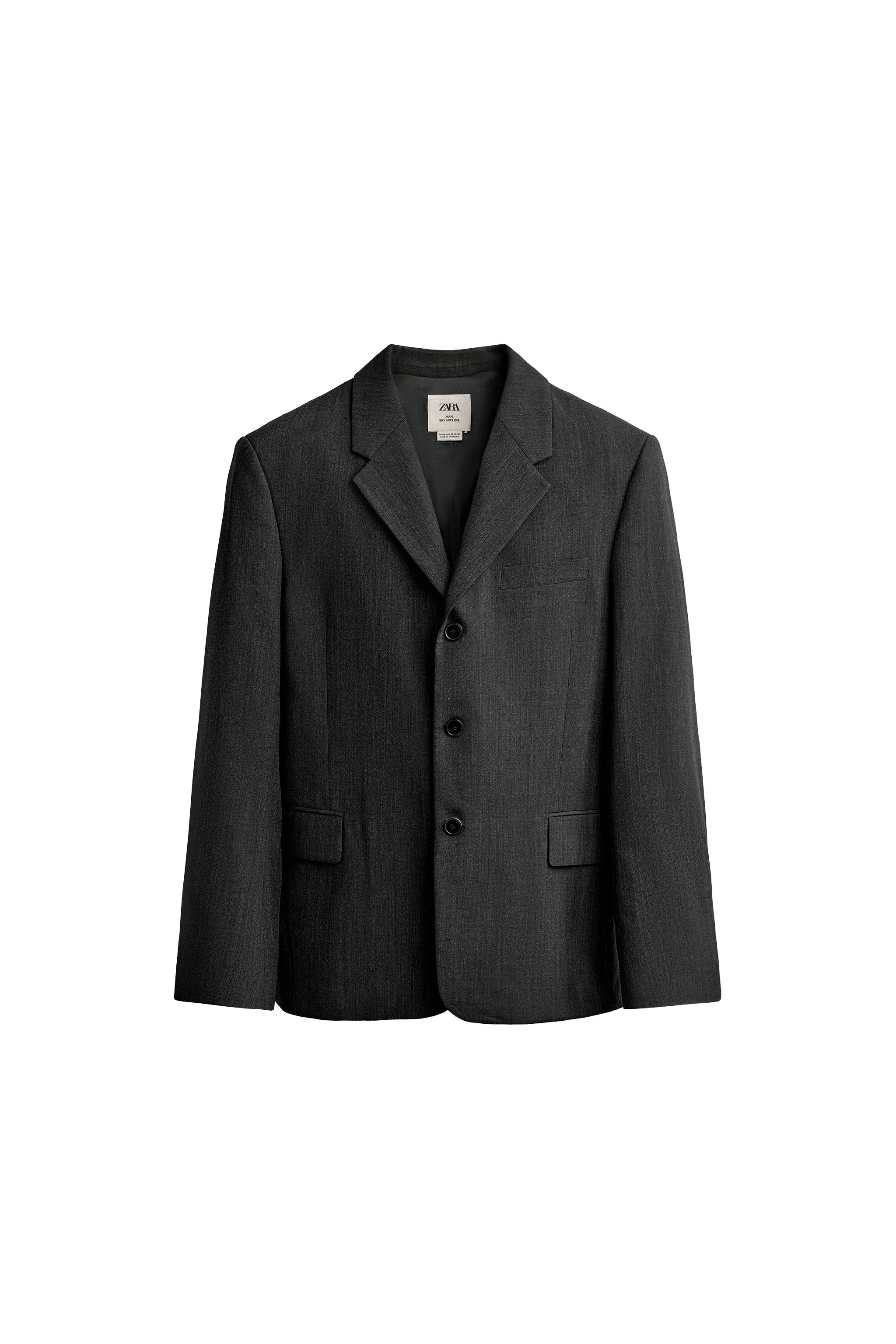 Блейзер классического кроя из шерстяной смеси — ZARA
