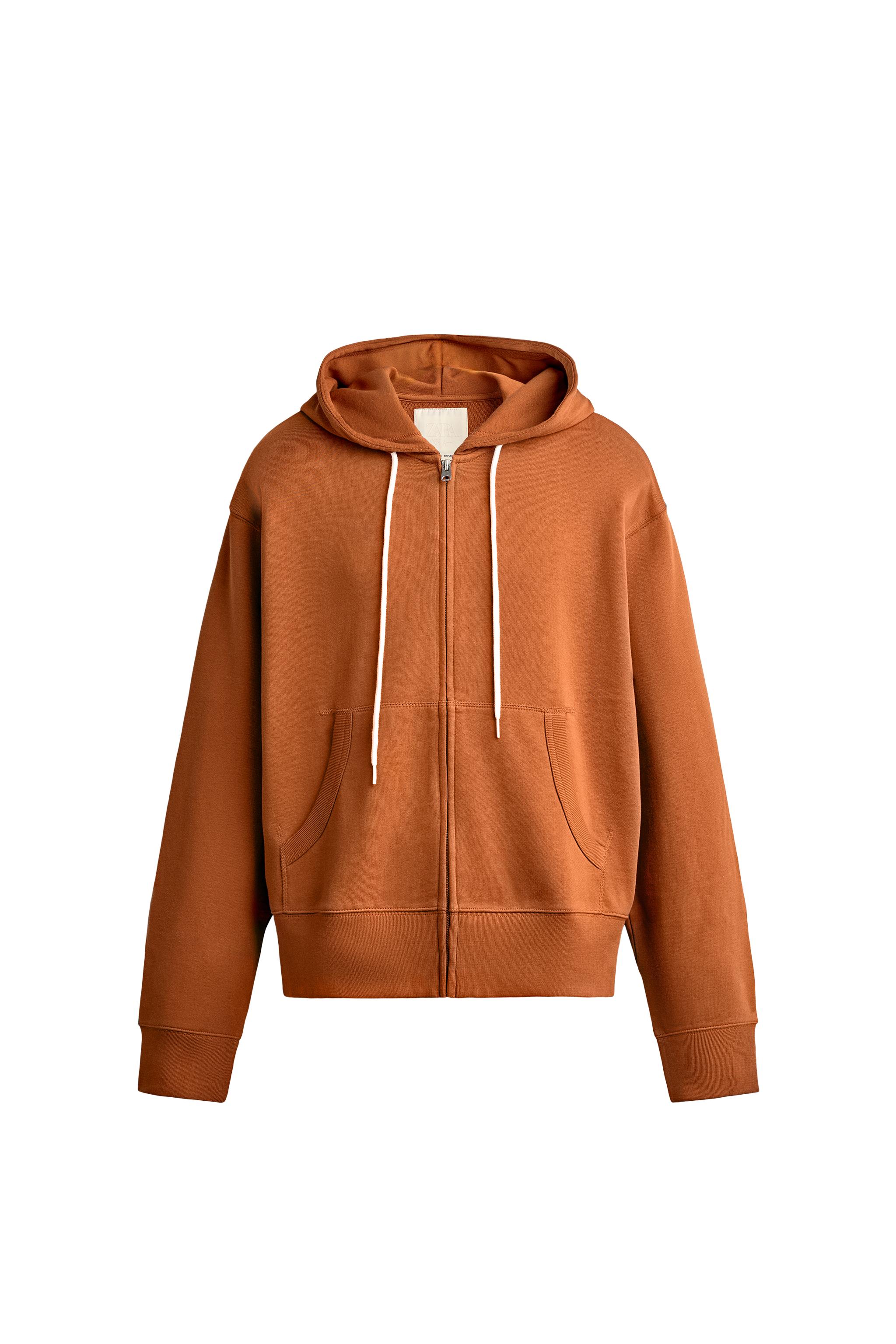 Худи классического кроя на молнии — ZARA