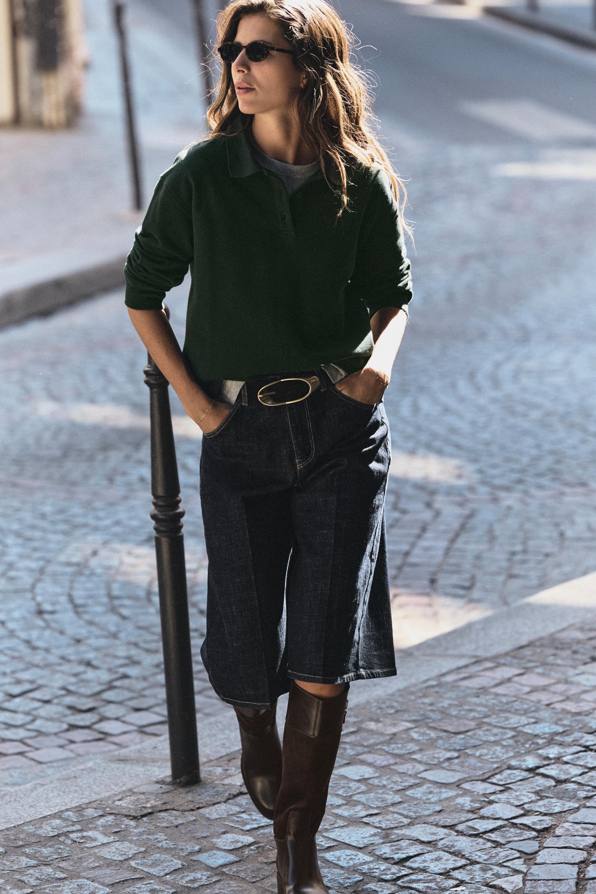 Рубашка поло с длинным рукавом — ZARA