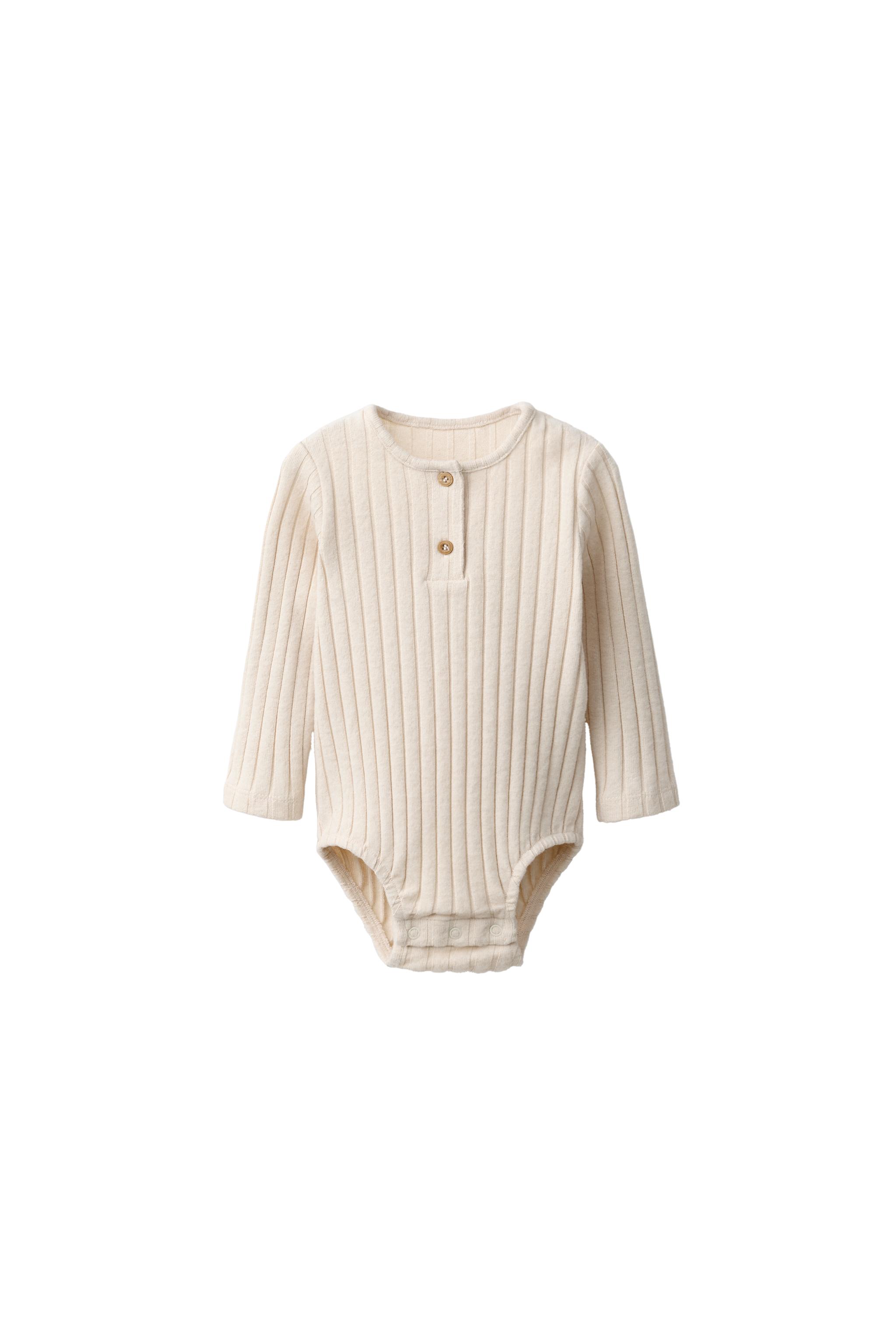 RIBBED HENLEY BODYSUIT — ZARA