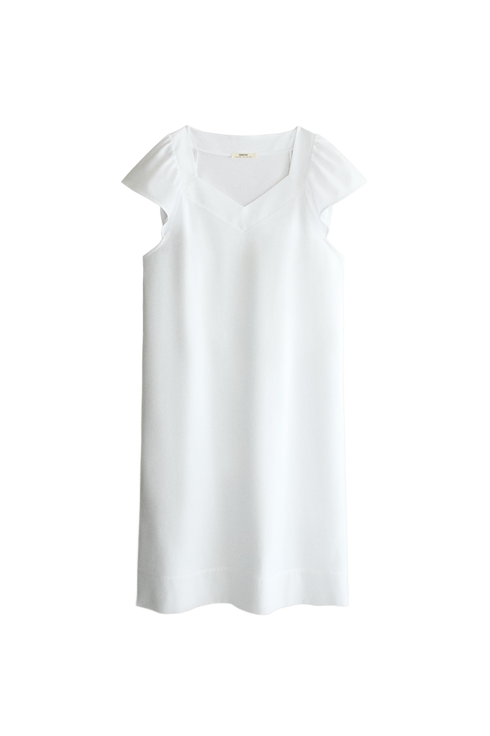 V-NECK SHORT SLEEVE NIGHTDRESS — ZARA