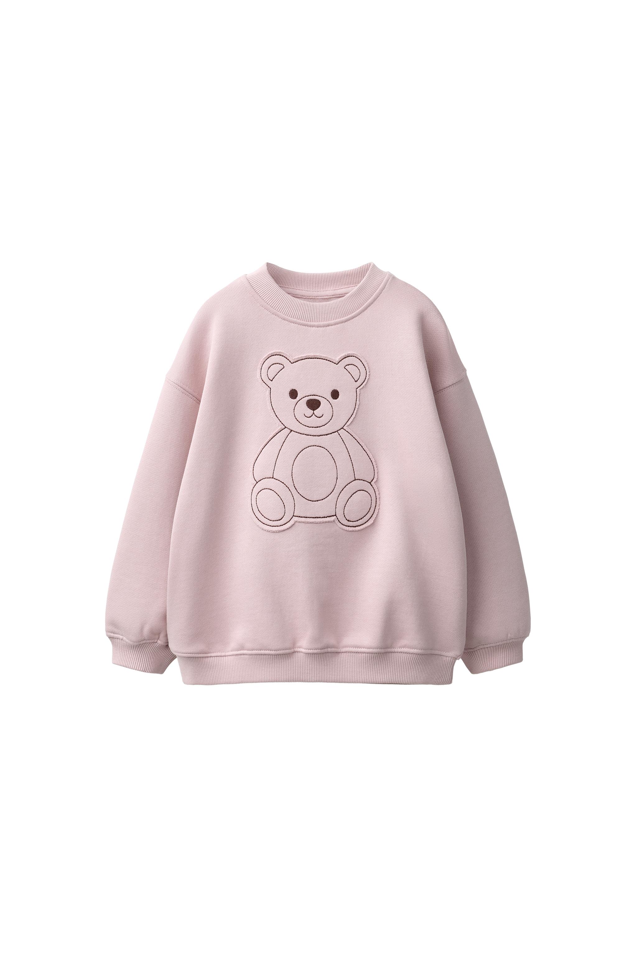 Свитшот с нашивкой в виде медведя — ZARA