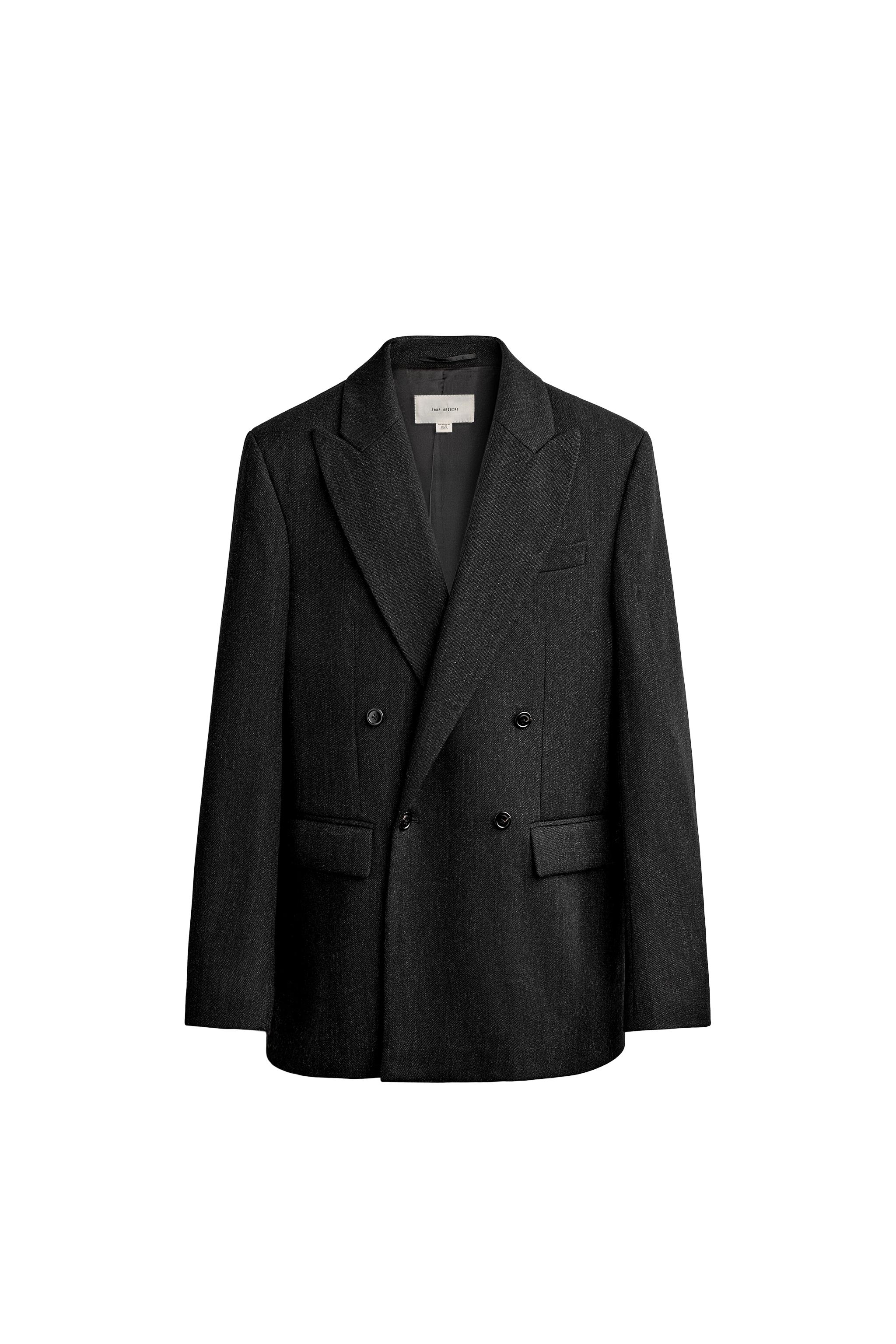 100% WOOL DOUBLE-BREASTED SUIT BLAZER MANTECO® — ZARA