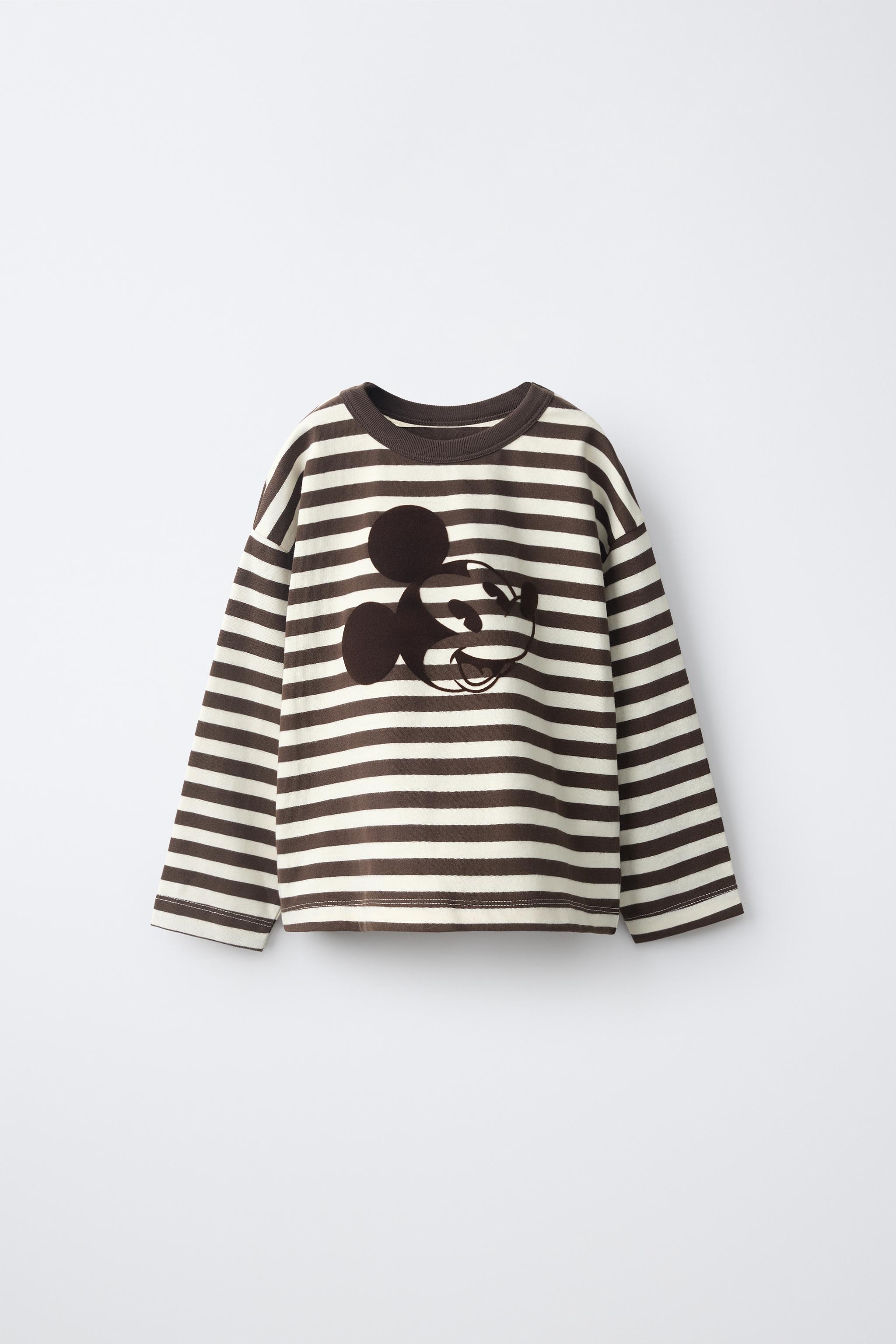 Футболка в полоску с рельефным принтом MICKEY MOUSE © DISNEY — ZARA