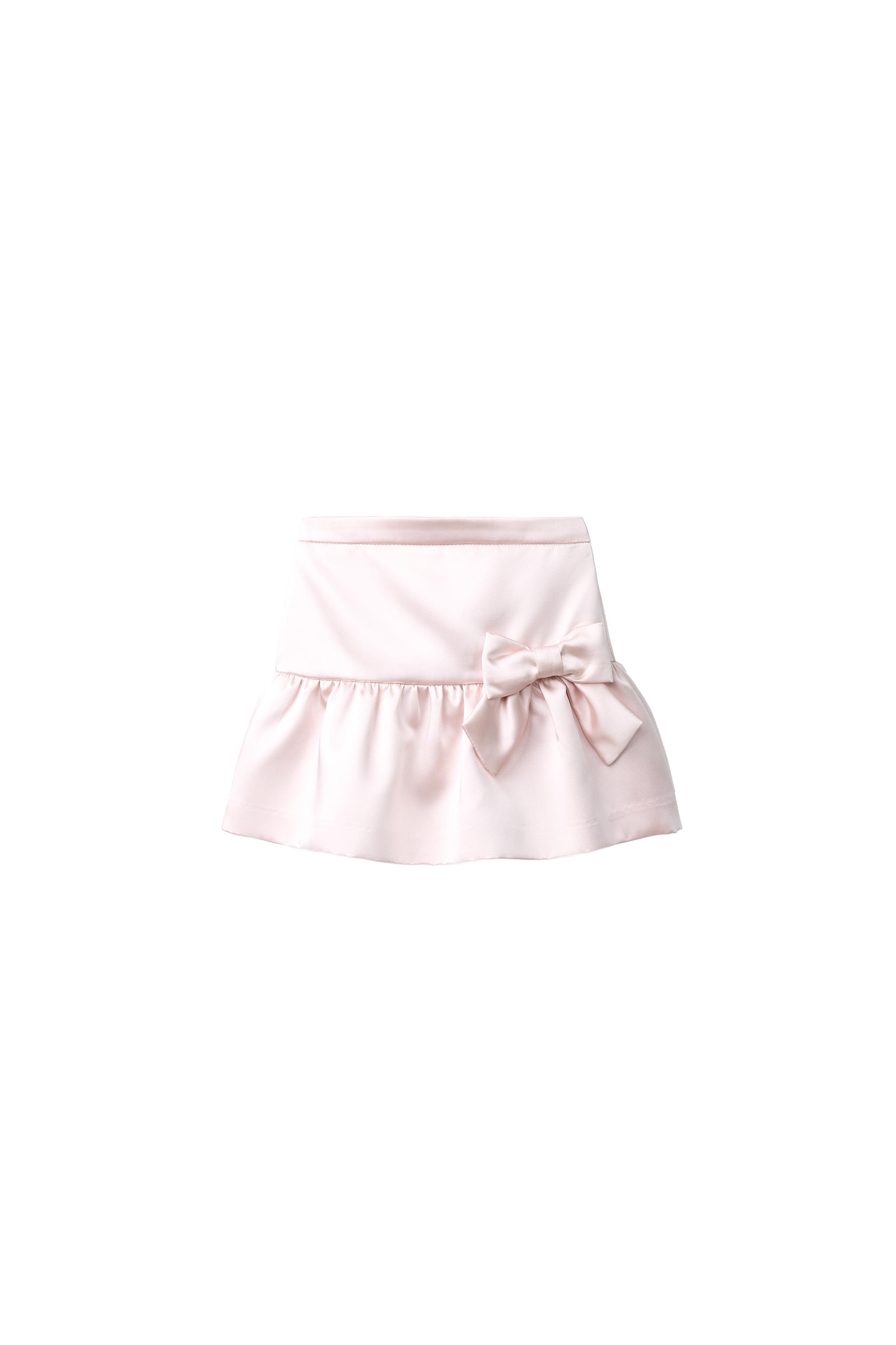 Юбка из атласа с бантом — ZARA