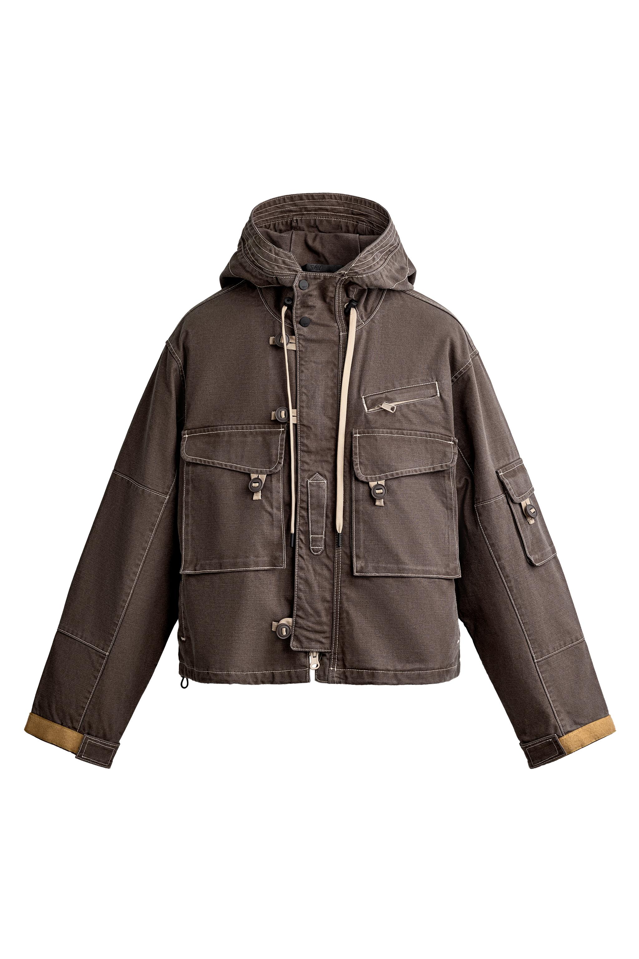 CROPPED FIT UTILITY POCKET JACKET — ZARA