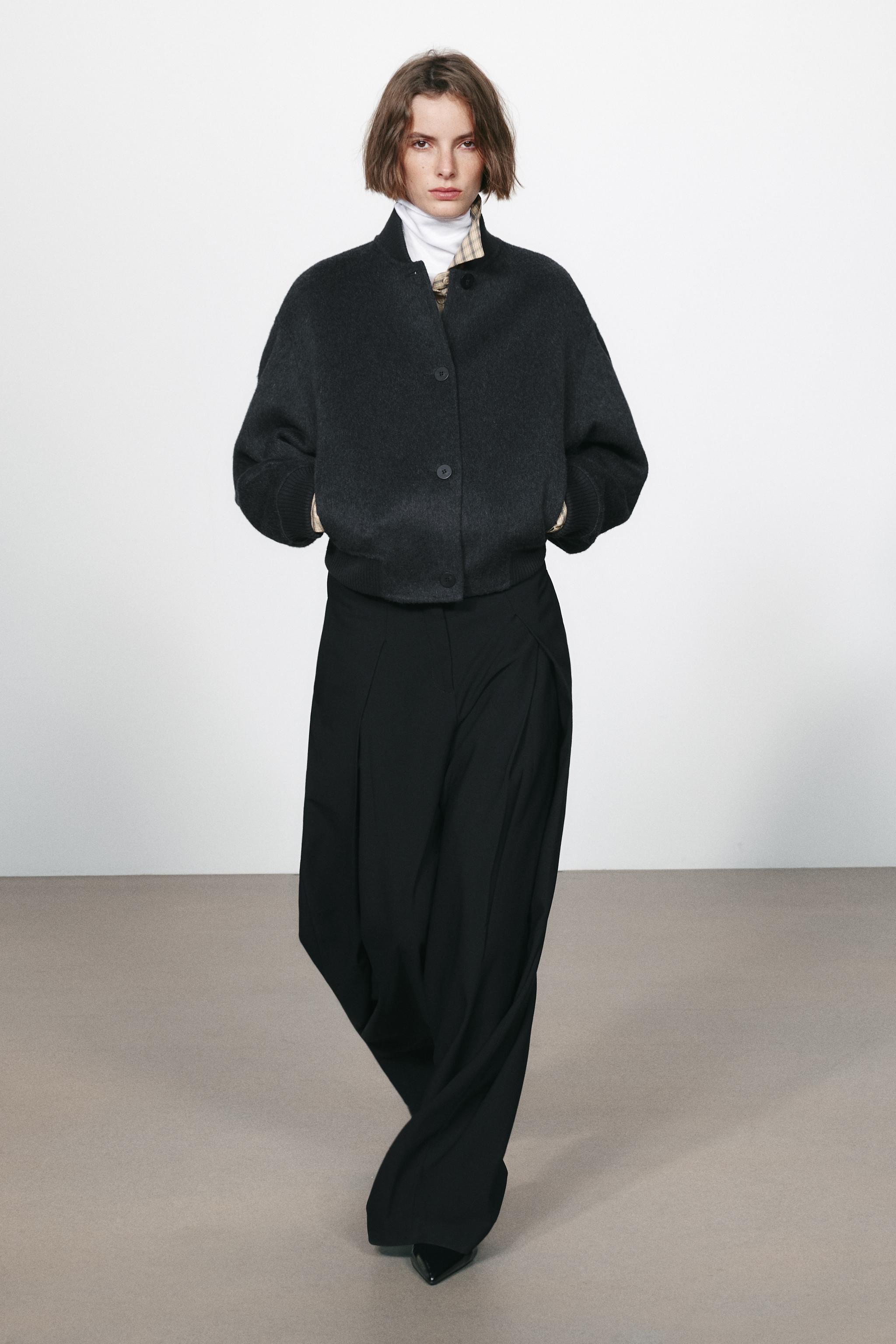 Бомбер ZW COLLECTION из шерстяной смеси — ZARA