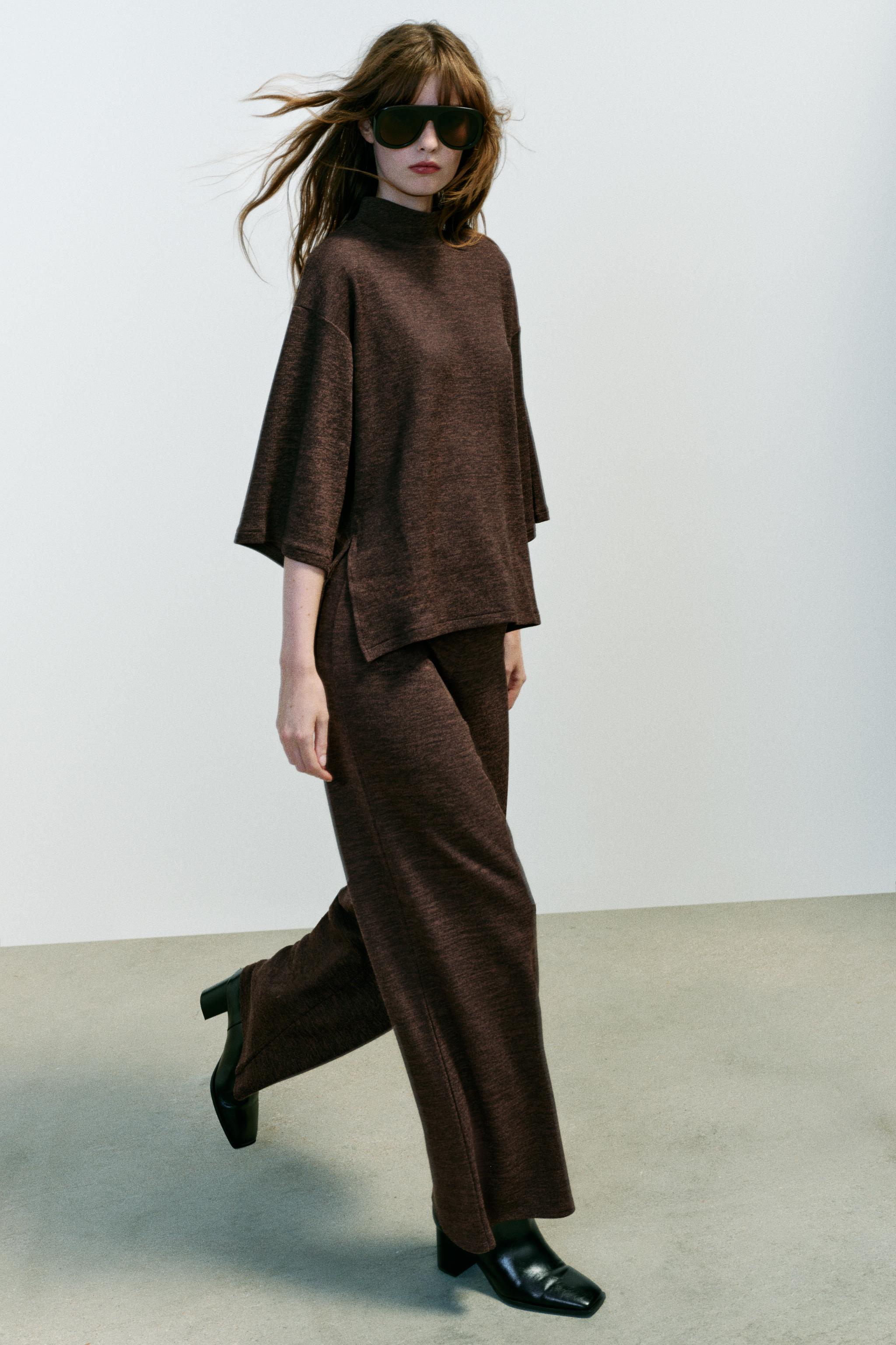 Базовые брюки из пике — ZARA