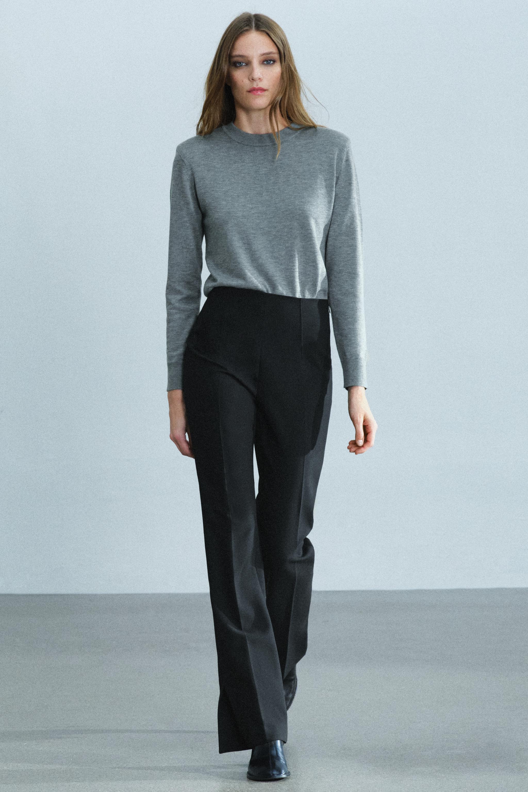 Брюки ZW COLLECTION расклёшенные с разрезами — ZARA