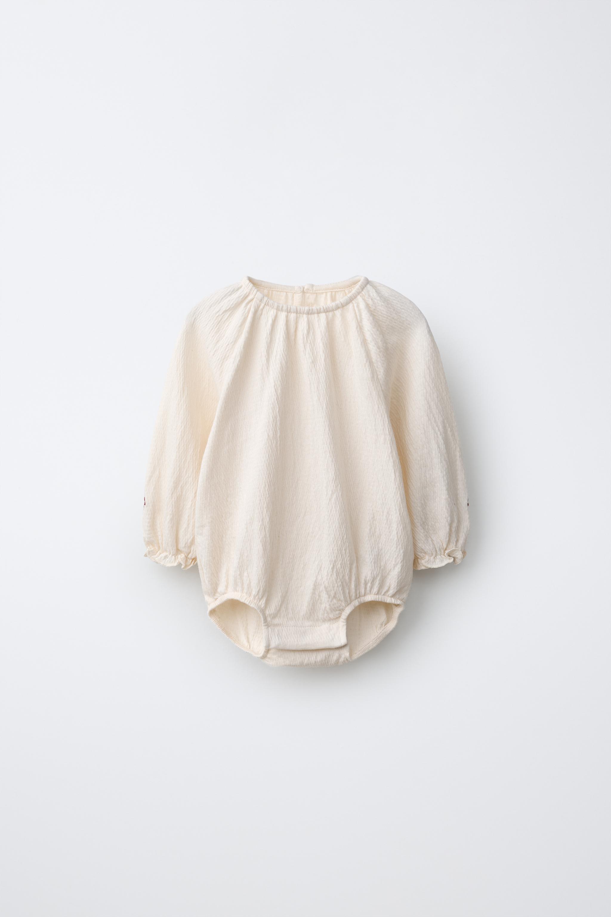 БОДИ С ВЫШИТЫМ ЦВЕТКОМ — ZARA