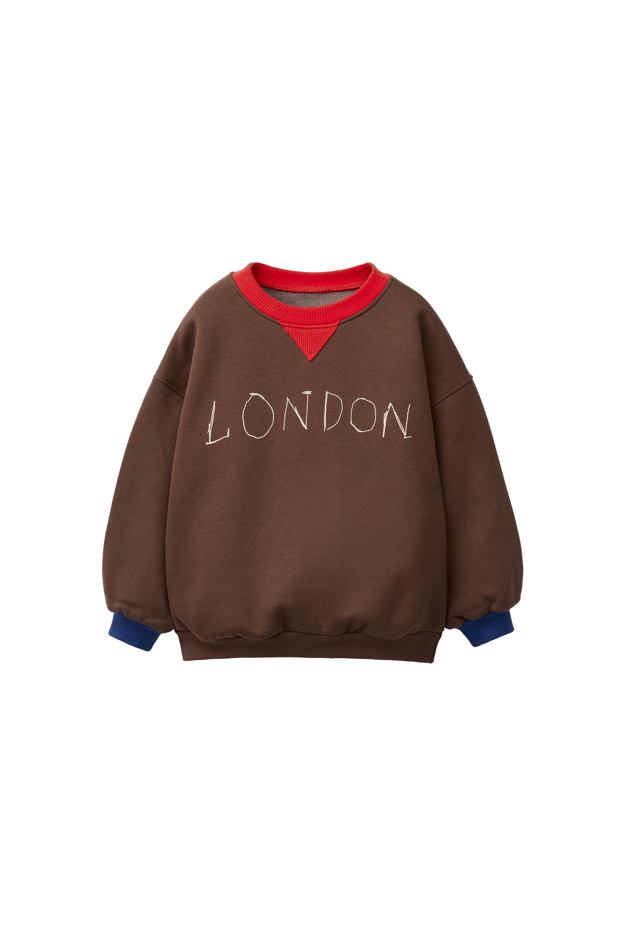 ТОЛСТОВКА С ВЫШИТОЙ НАДПИСЬЮ — ZARA