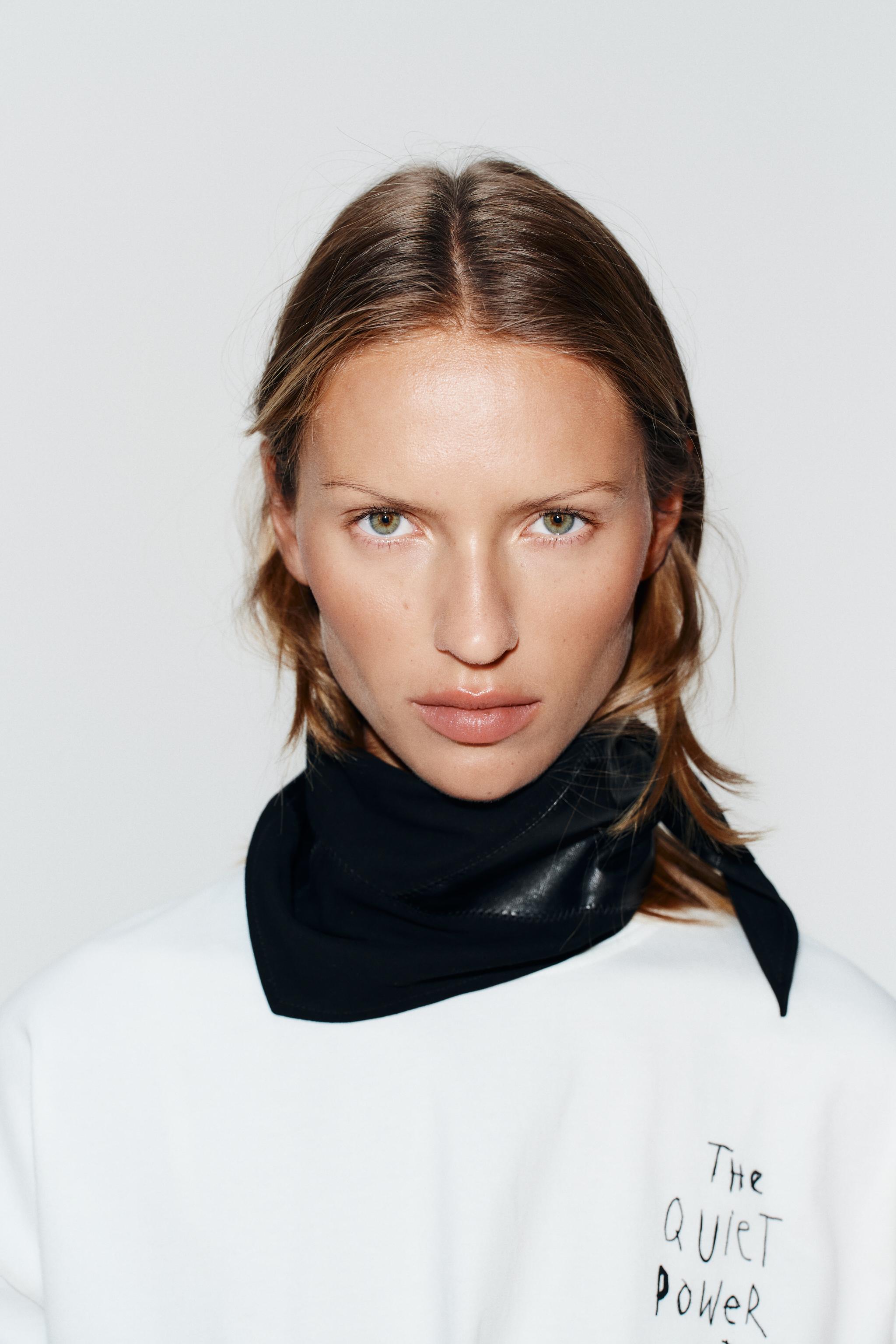 КОМБИНИРОВАННАЯ БАНДАНА ИЗ 100% СПИЛКА — ZARA