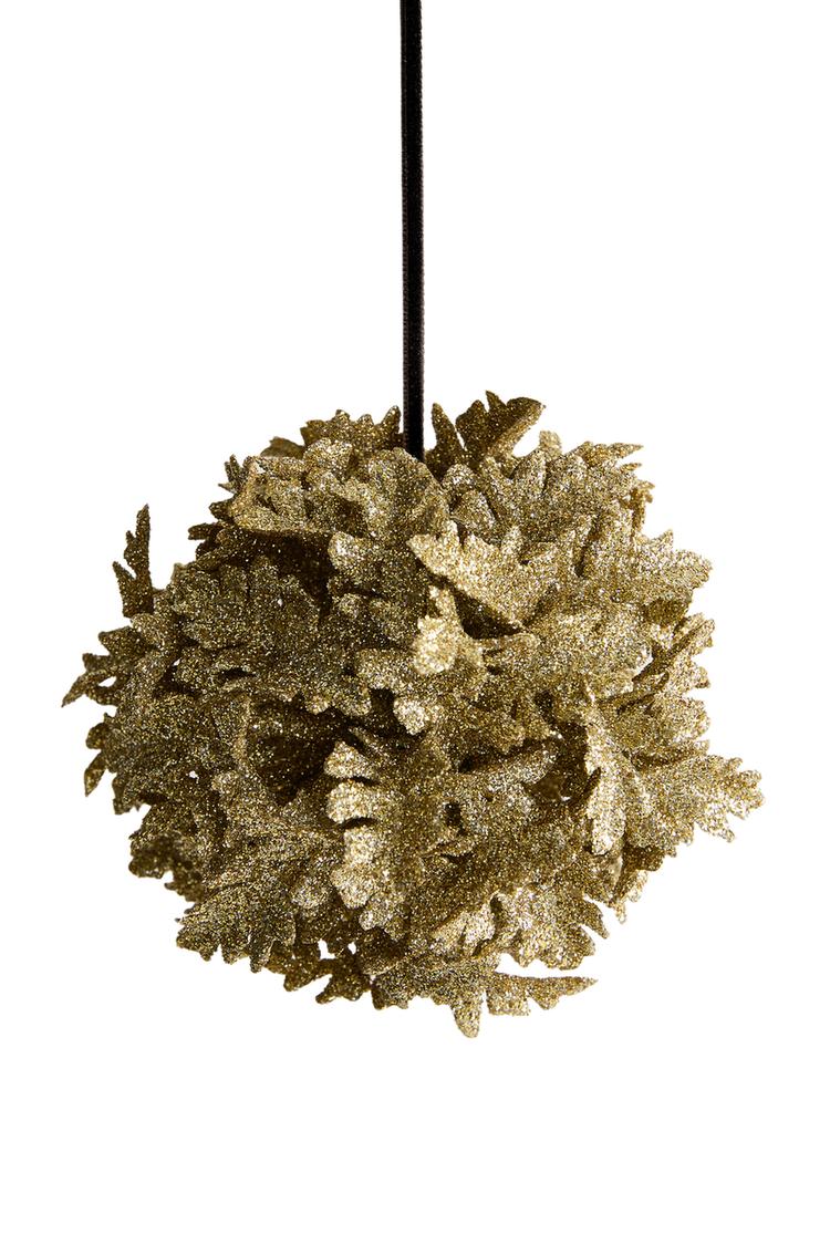 GLITTER LEAF CHRISTMAS TREE DECORATION