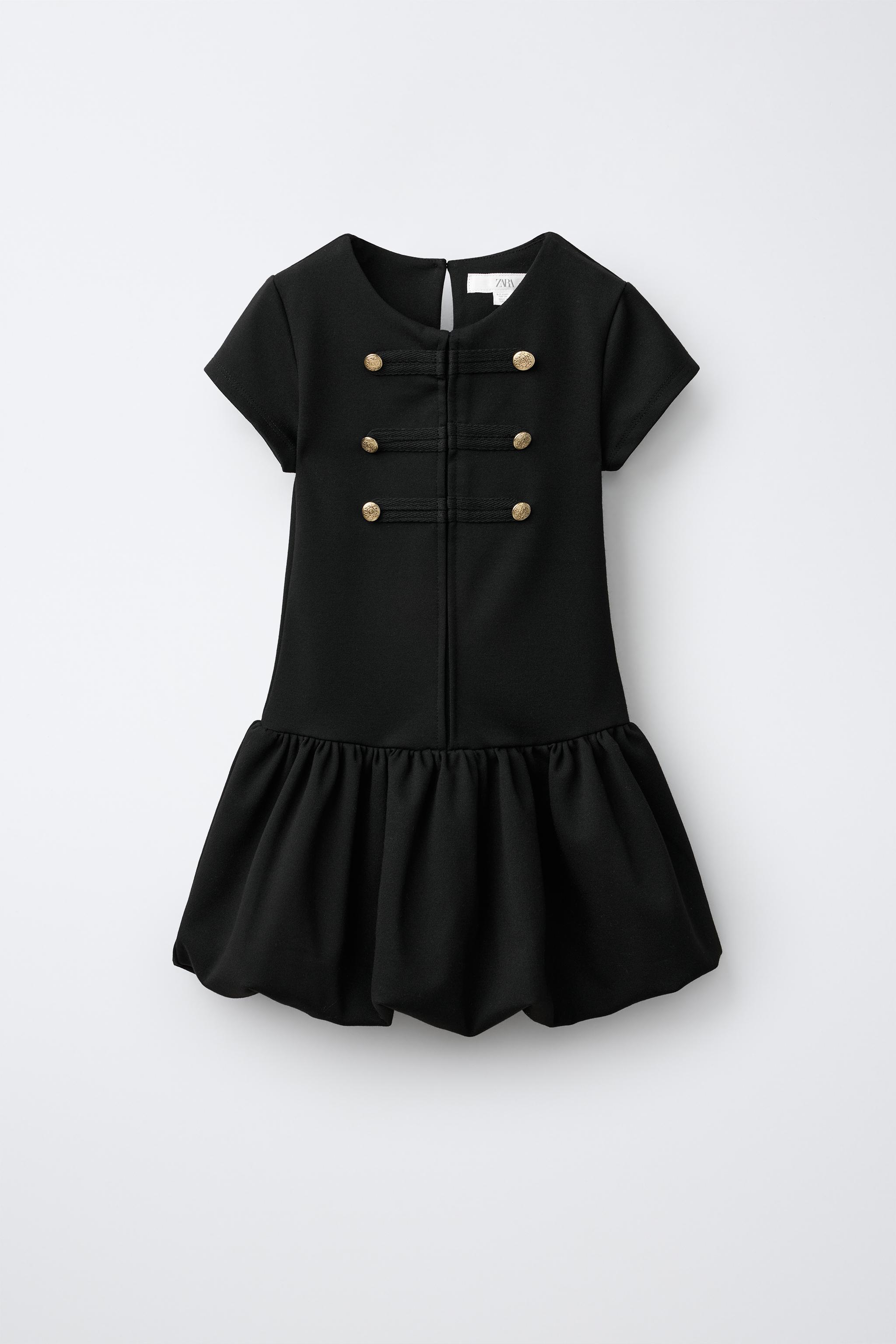 ПЛАТЬЕ БАЛЛОН С ПУГОВИЦАМИ — ZARA
