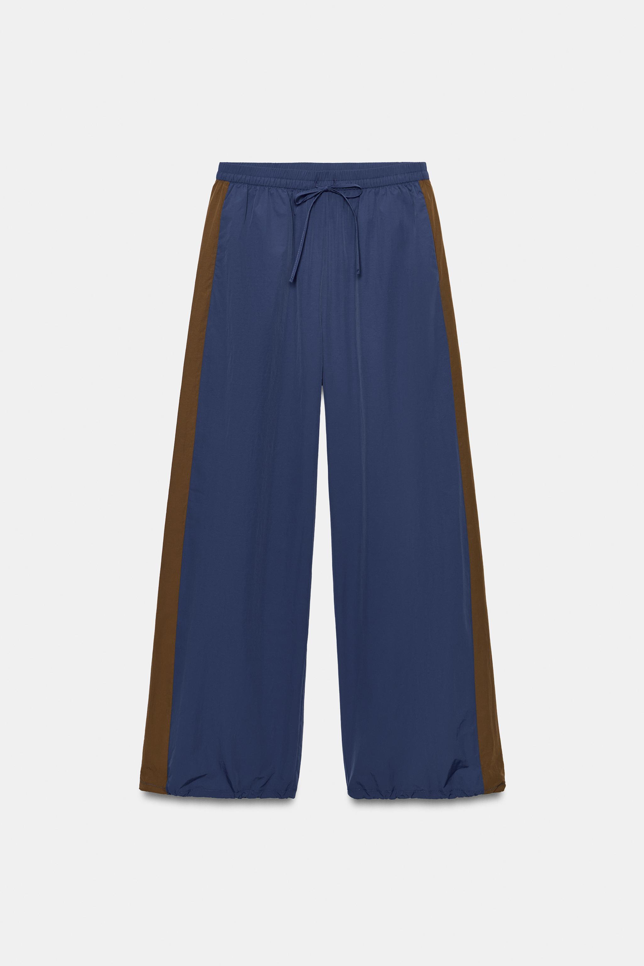 Техничные брюки с лампасами — ZARA