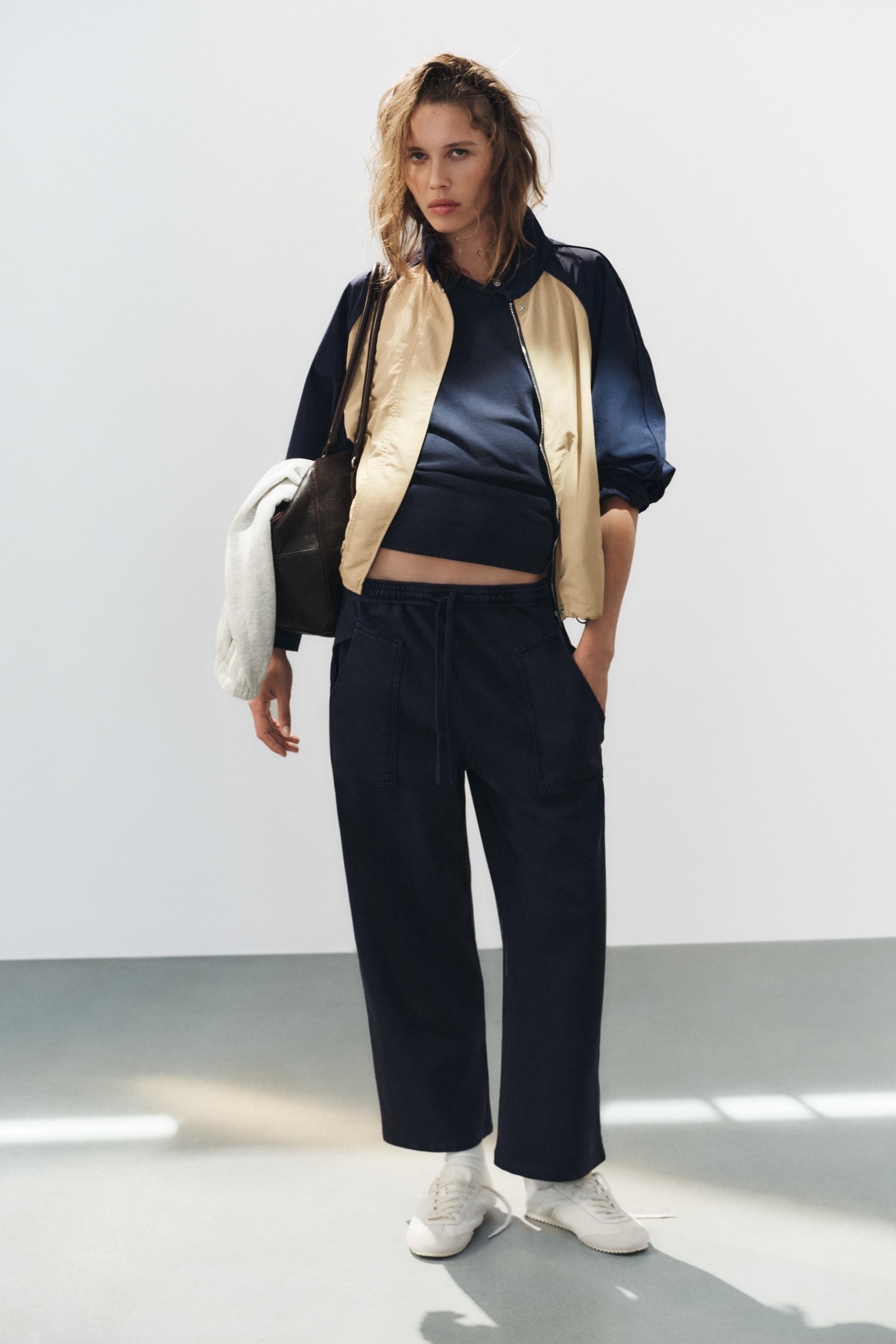 ХЛОПКОВЫЕ БРЮКИ С КАРМАНАМИ — ZARA