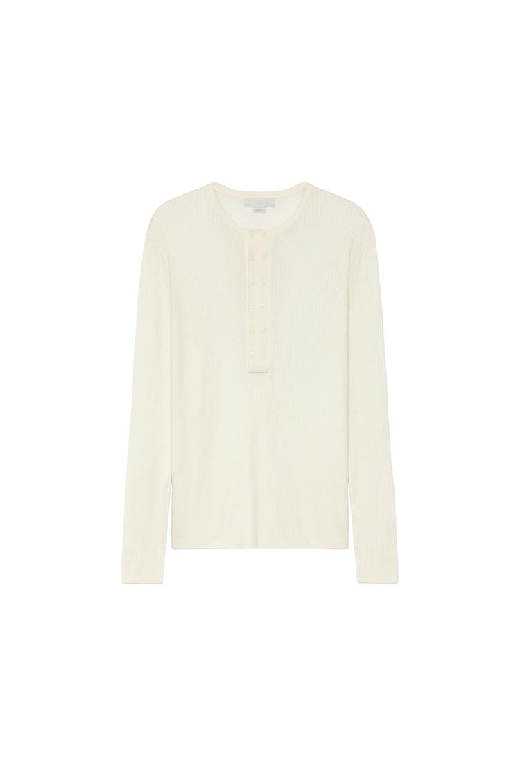 WOOL AND SILK HENLEY JUMPER