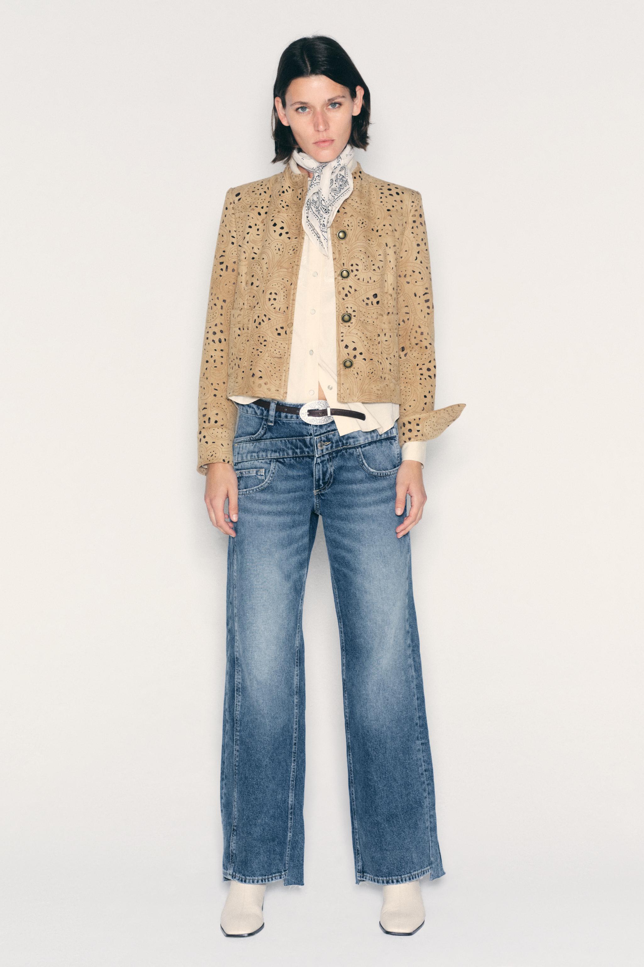 Z1975 широкие джинсы с двойной посадкой — ZARA