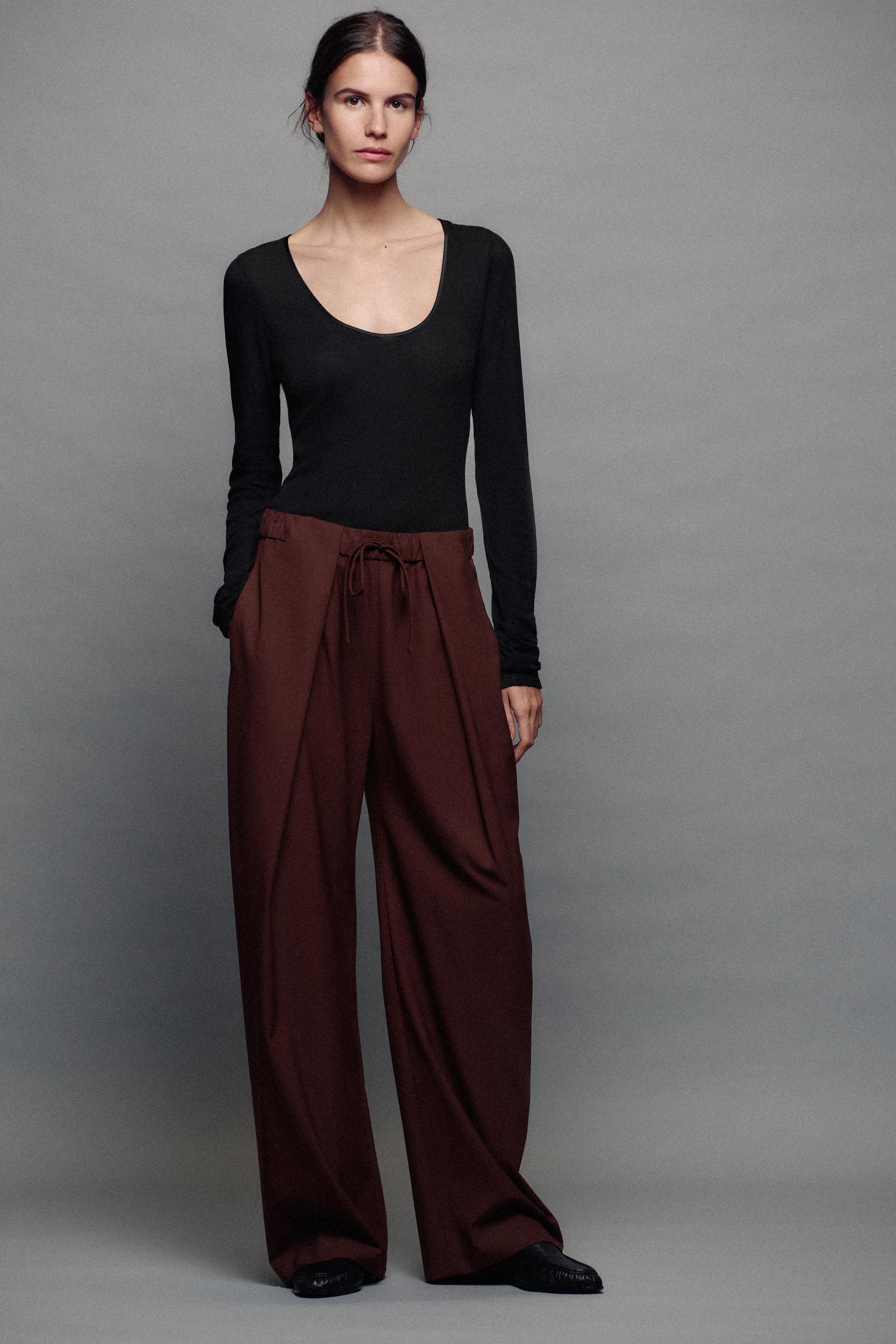Брюки ZW COLLECTION в складку — ZARA