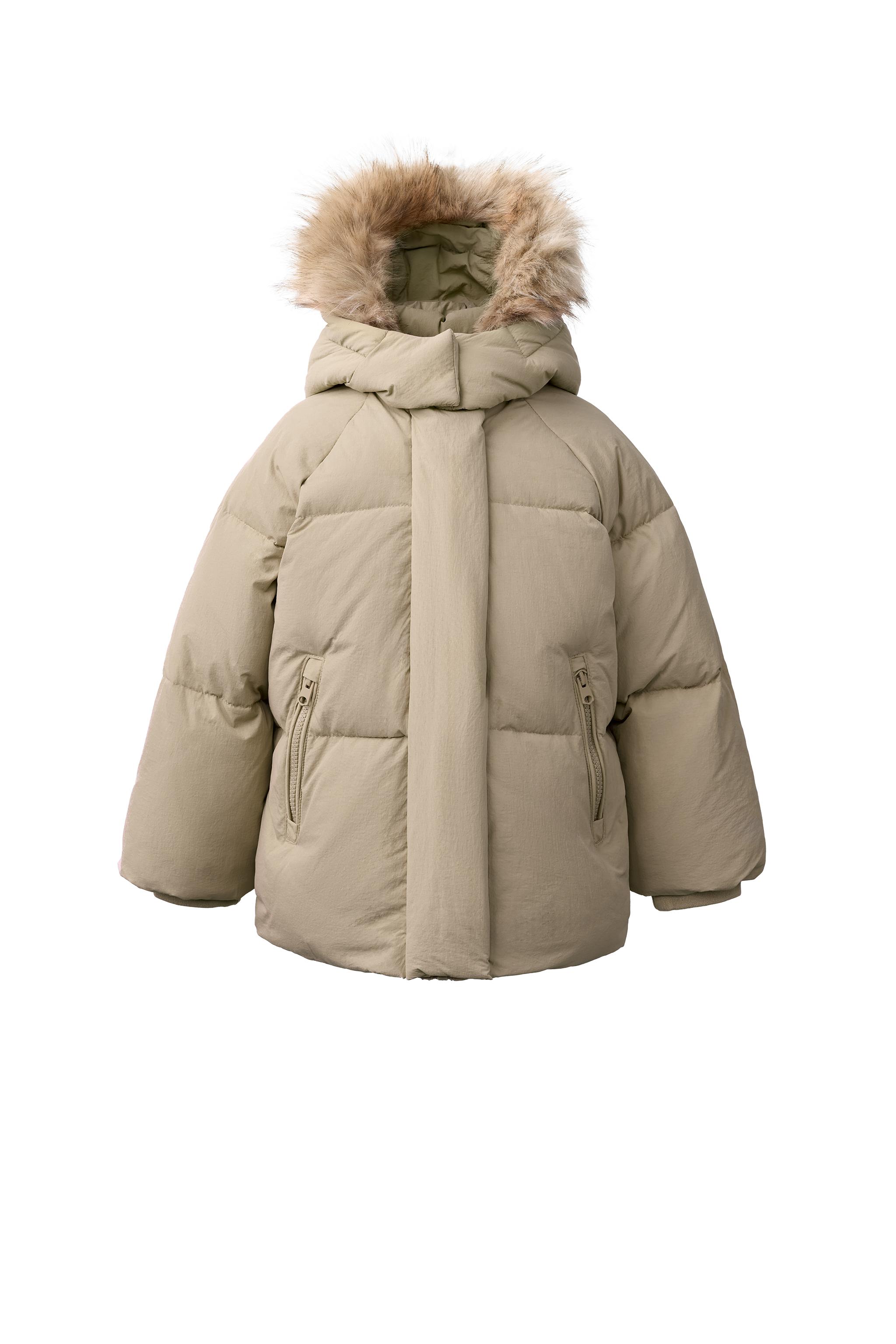 ПУХОВИК 50% ПУХ/ПЕРО С КАПЮШОНОМ WATER REPELLENT — ZARA