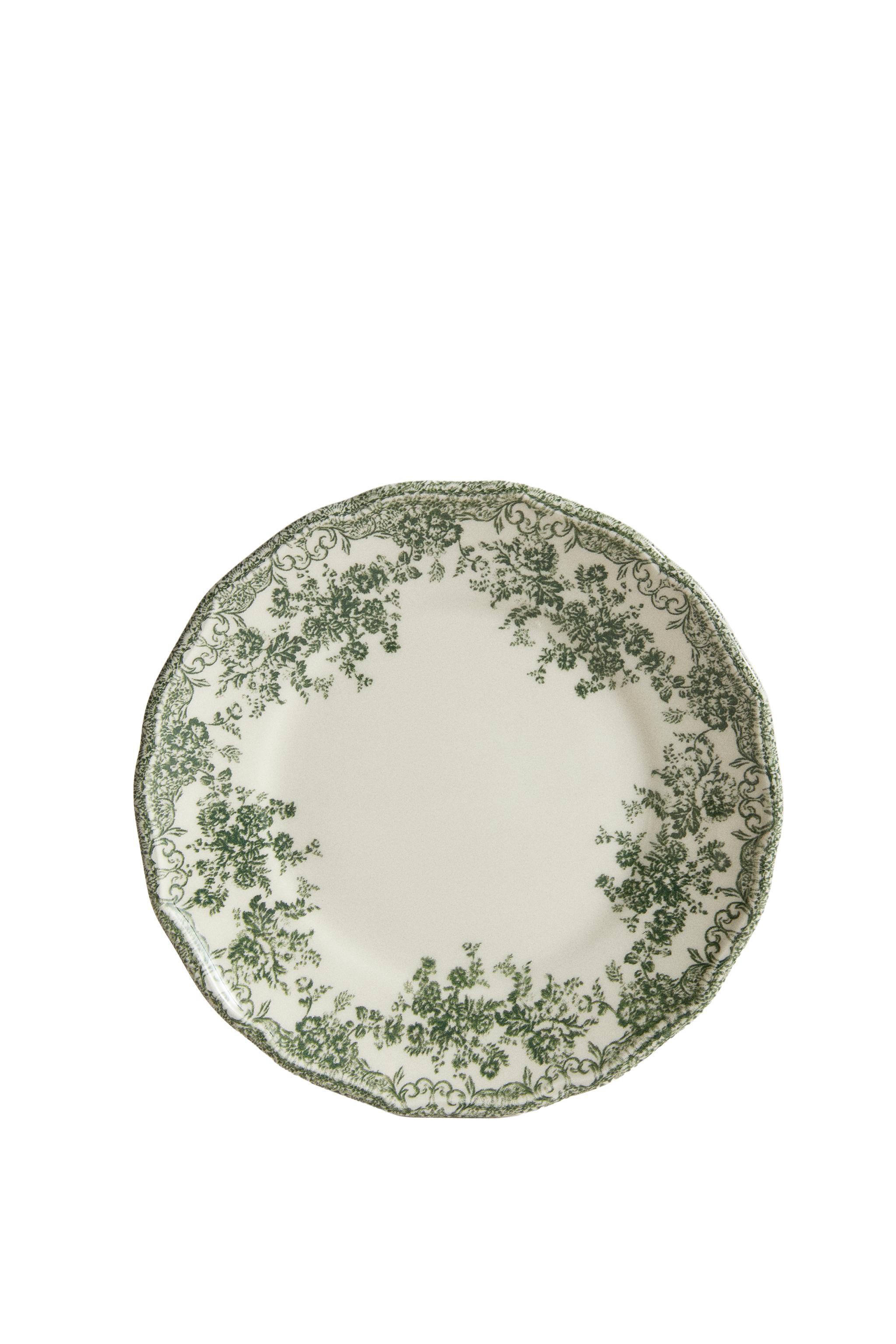 ТАРЕЛКА ЗАКУСОЧНАЯ С ЦВЕТОЧНЫМ УЗОРОМ — Zara Home