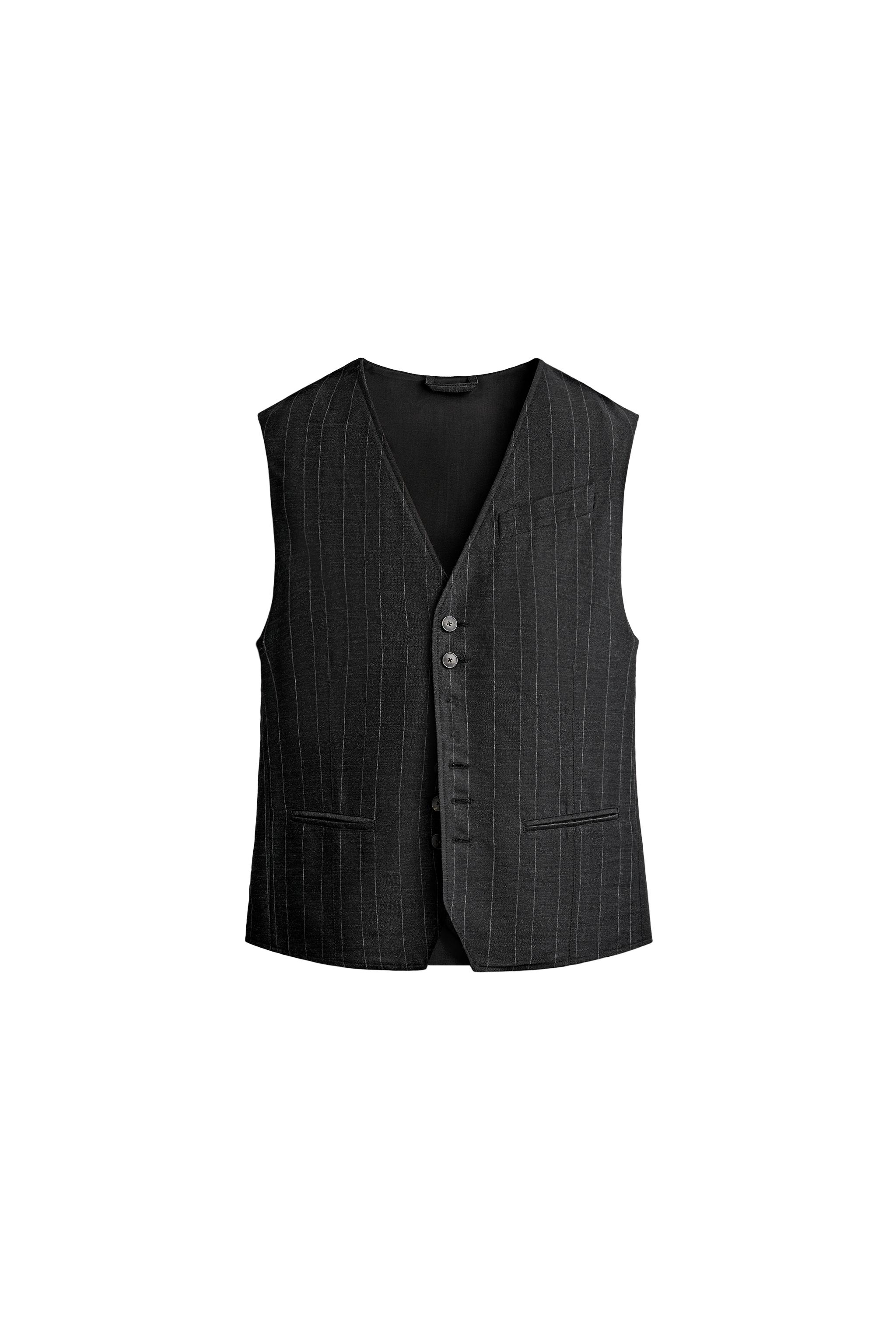 REVERSIBLE PINSTRIPE WAISTCOAT — ZARA