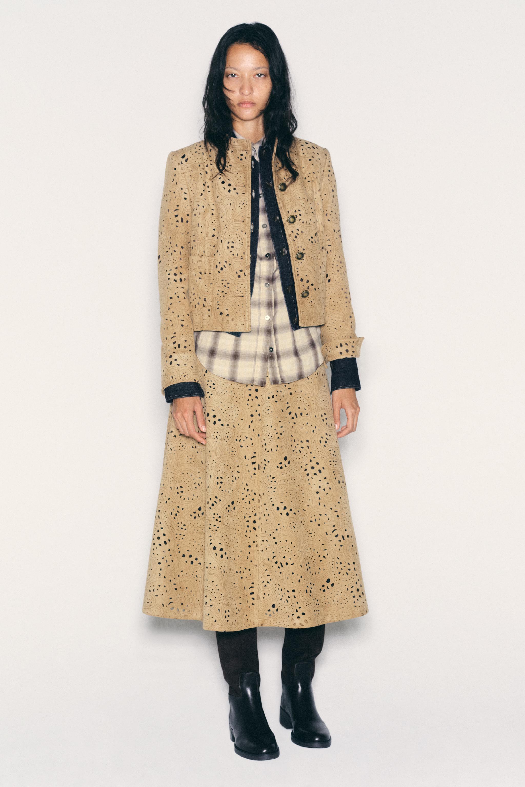 Блейзер из искусственной замши — ZARA