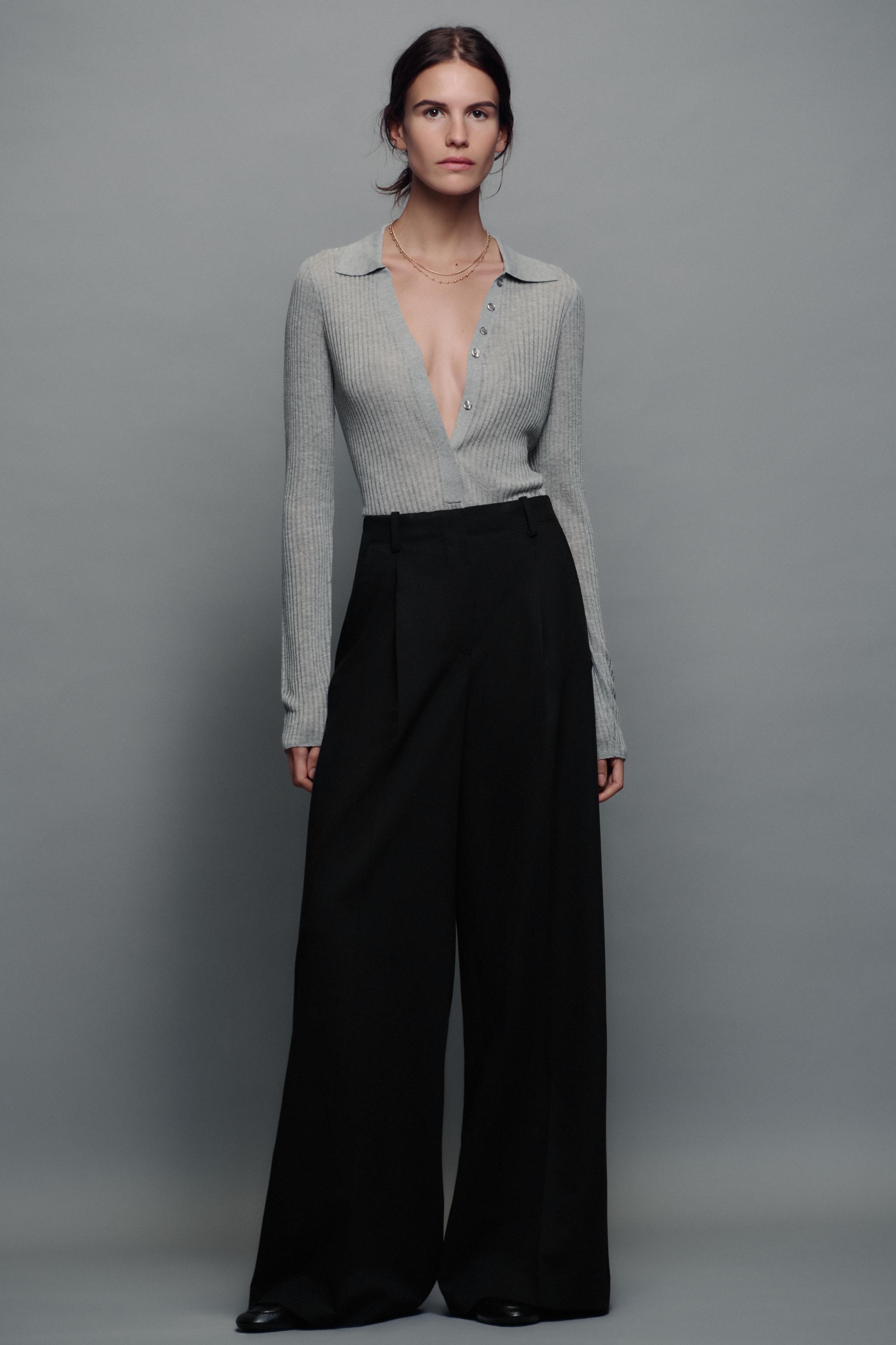 Брюки ZW COLLECTION в складку — ZARA